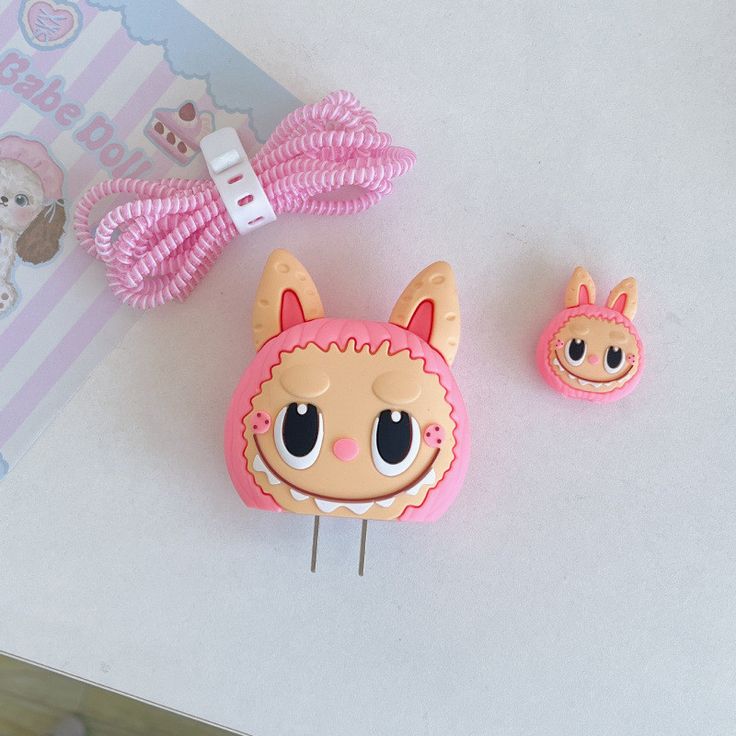 Cute Cartoon Series Fast Charger Protector for iPhone (Cute LABUBU)