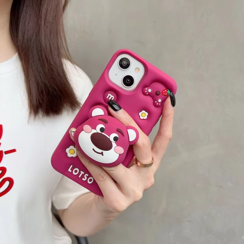 Chubby Lotso Silicone With Pop Stand Phone Case