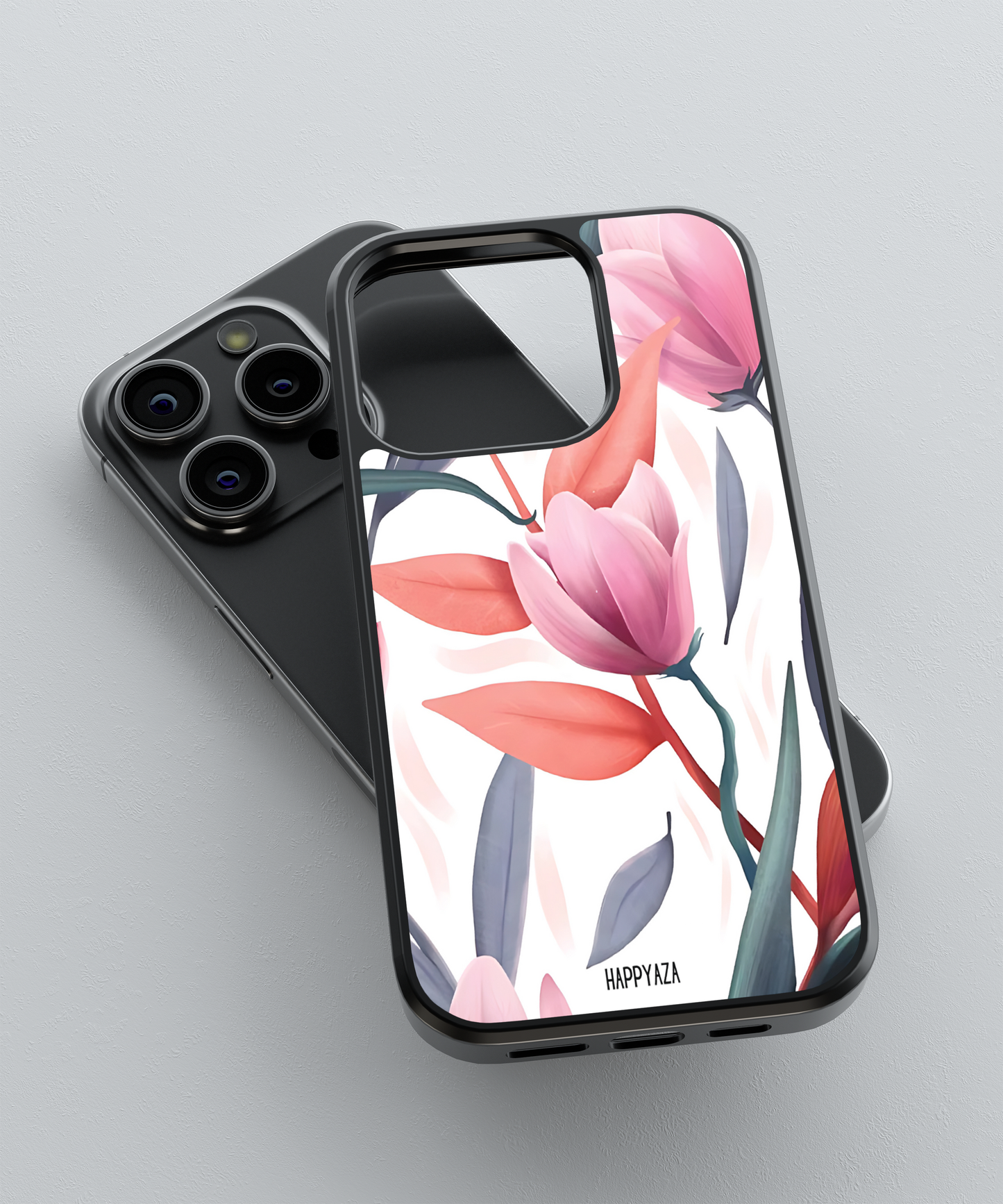Elegant Pink Magnolia Flower Illustration Designer Phone Case