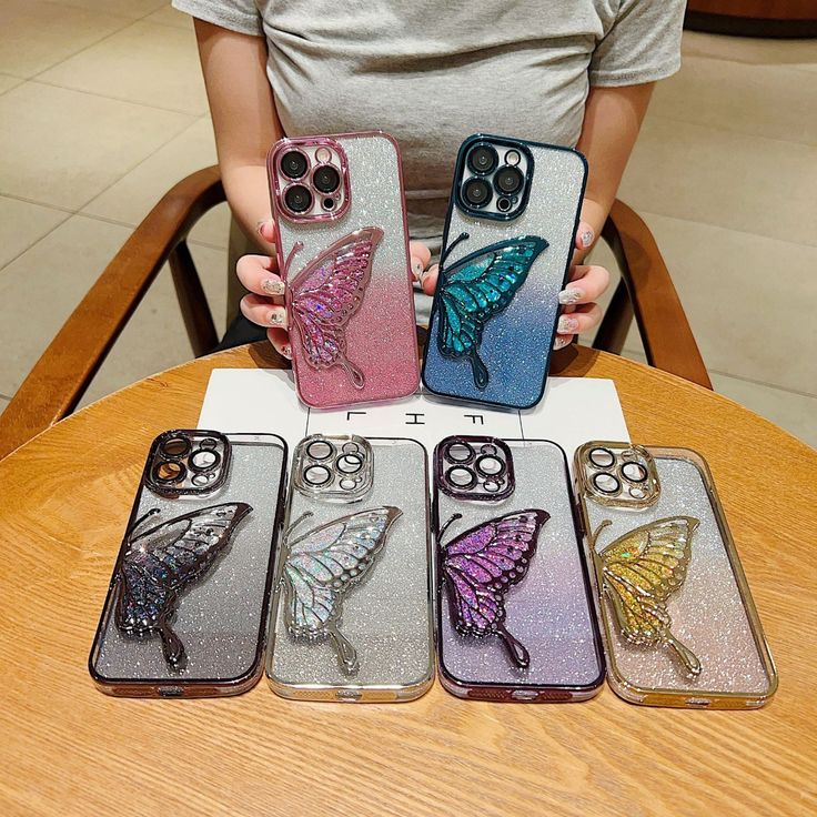 Luxury Glitter Butterfly Designer Phone Case For iPhone