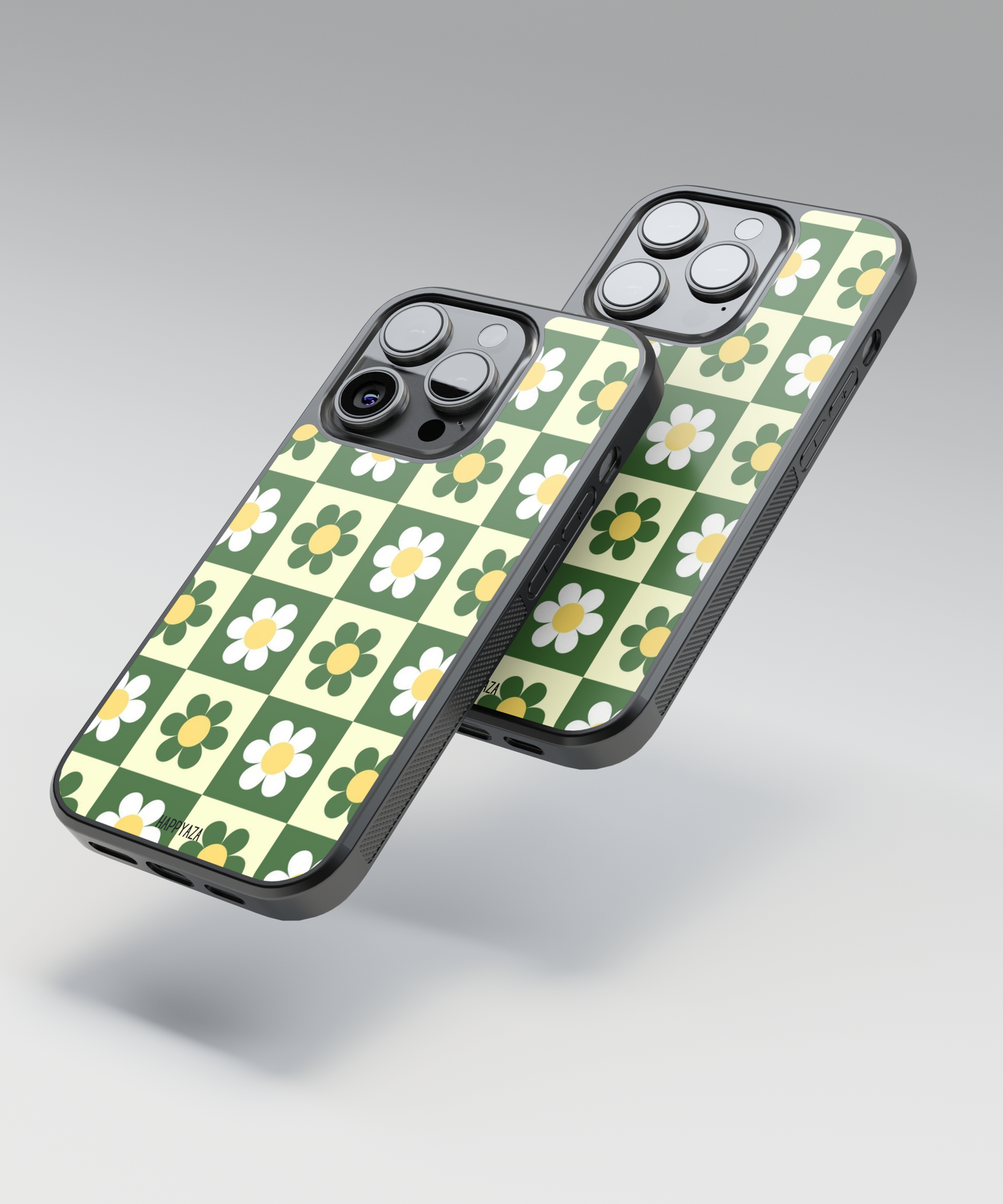 Green Microfibre Floral Designer Phone Case