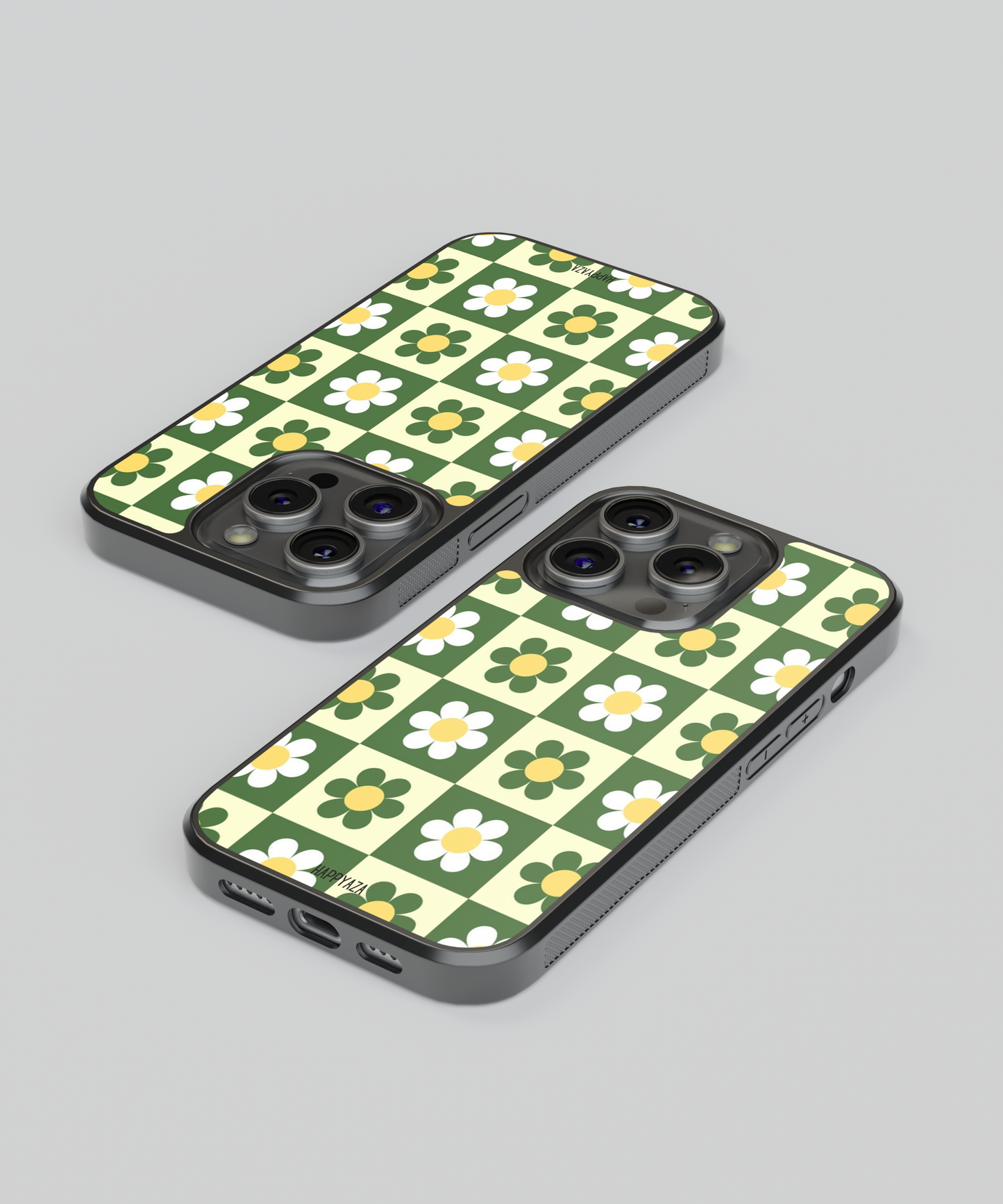 Green Microfibre Floral Designer Phone Case