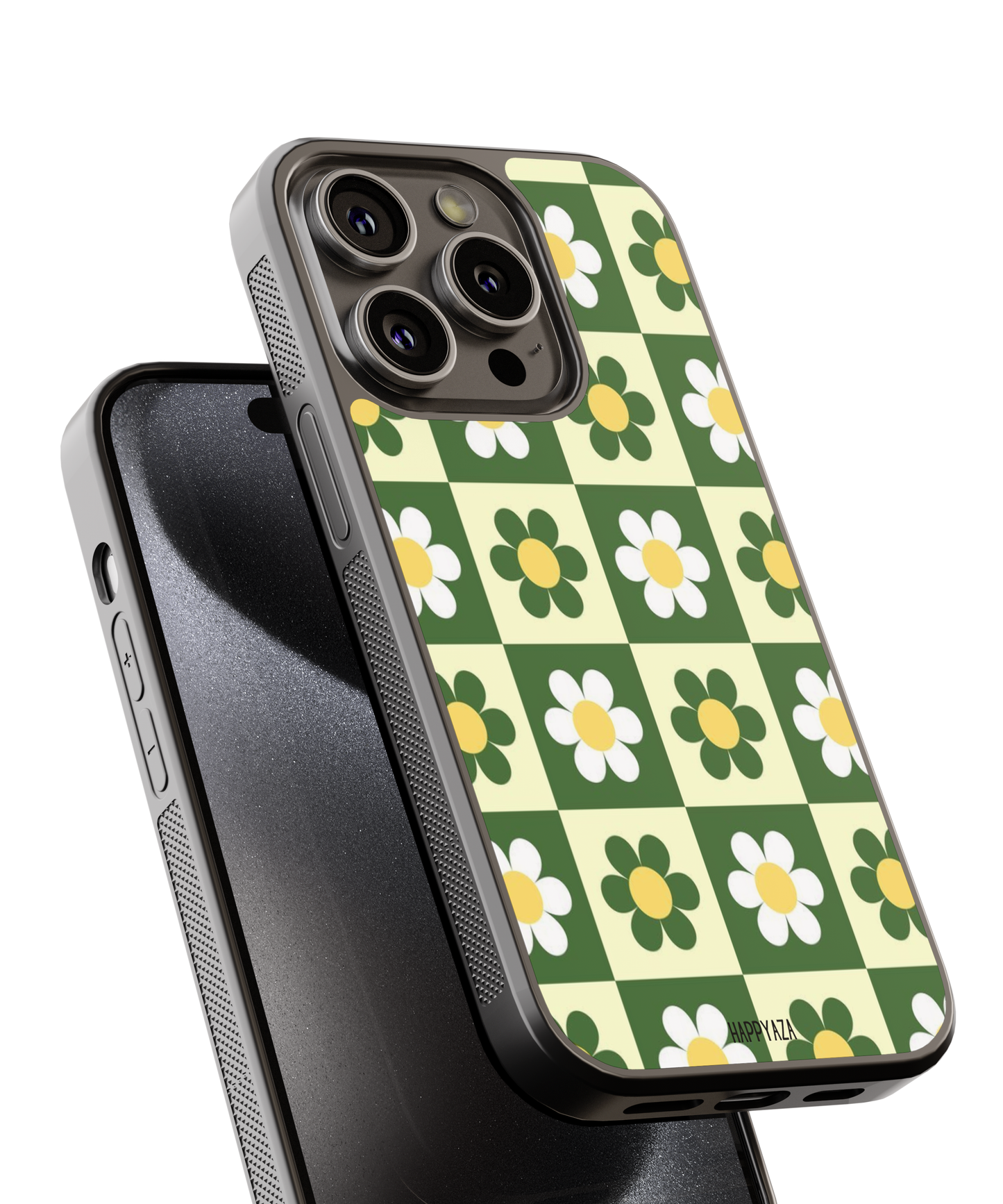 Green Microfibre Floral Designer Phone Case