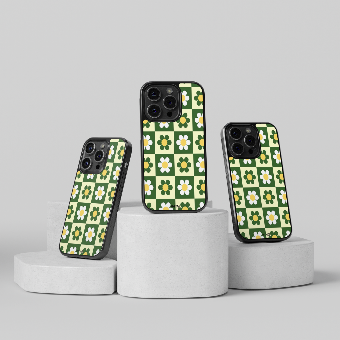 Green Microfibre Floral Designer Phone Case