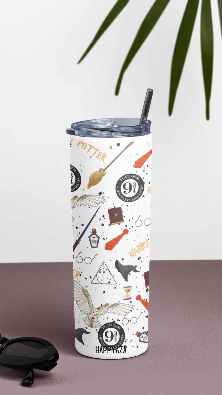 Harry Potter Designer Tumbler With Metal Straw