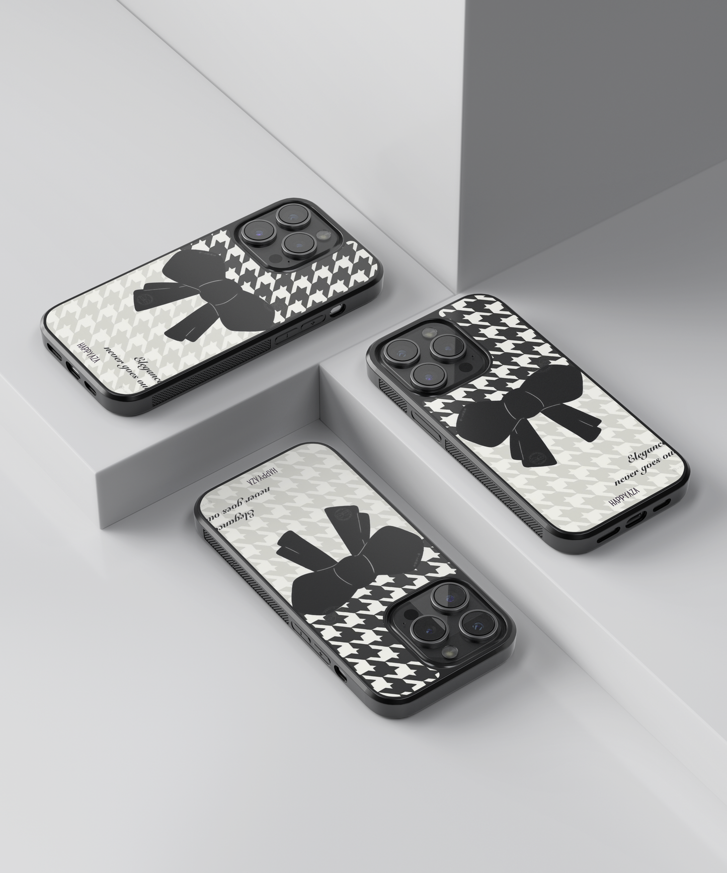 Houndstooth  Bow Pattern Designer Phone  Case