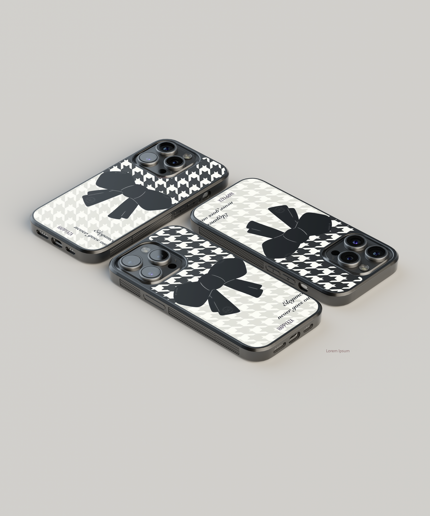 Houndstooth  Bow Pattern Designer Phone  Case