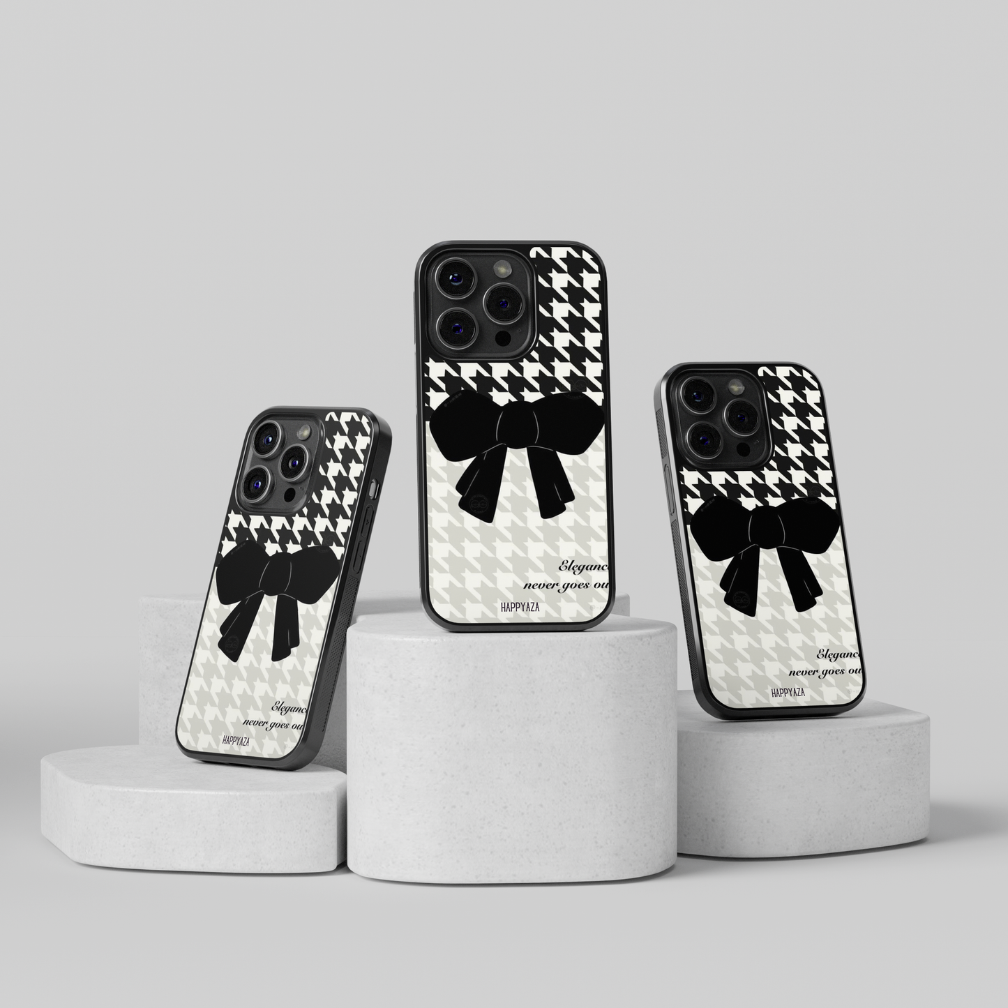 Houndstooth  Bow Pattern Designer Phone  Case