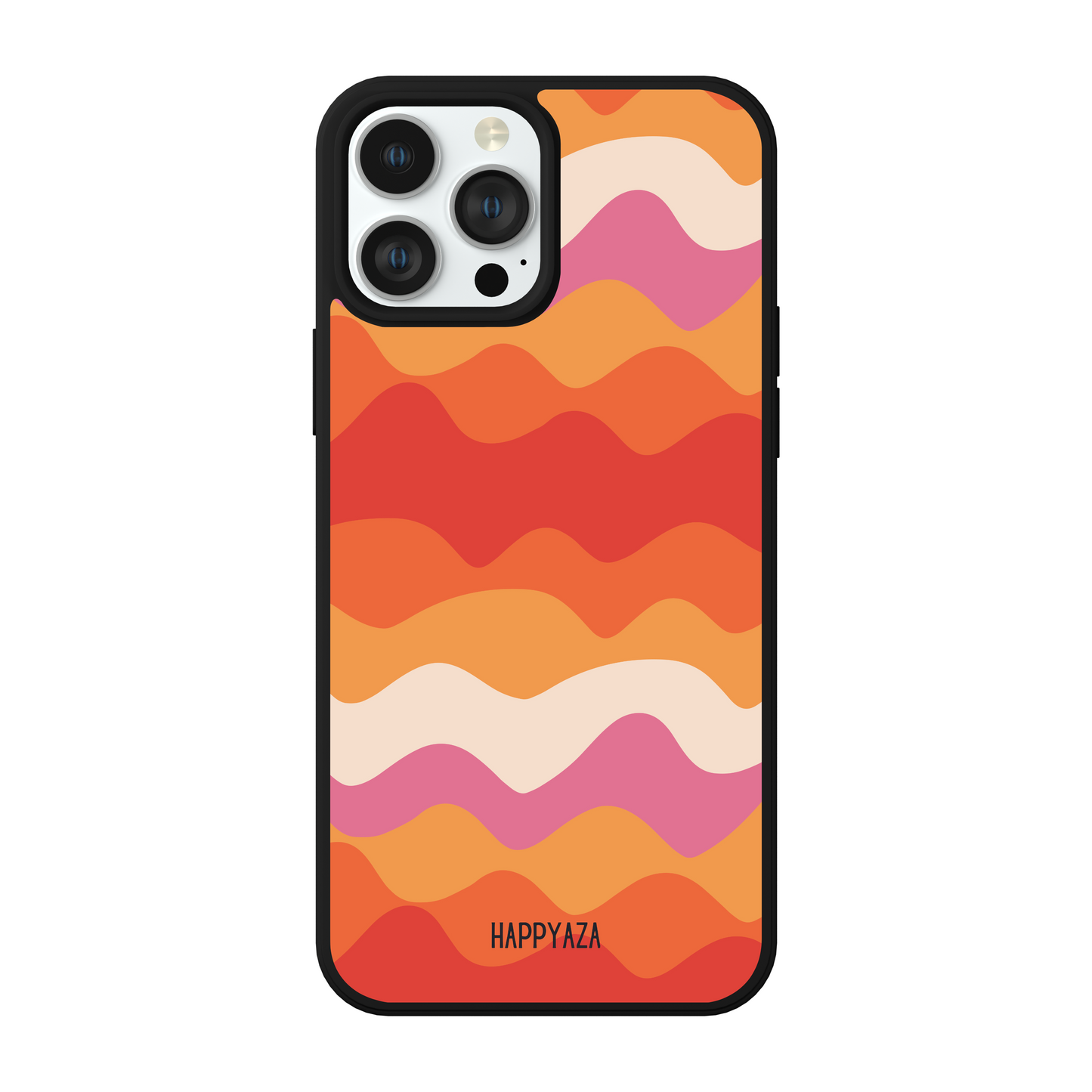 Orange Waves Designer Phone Case