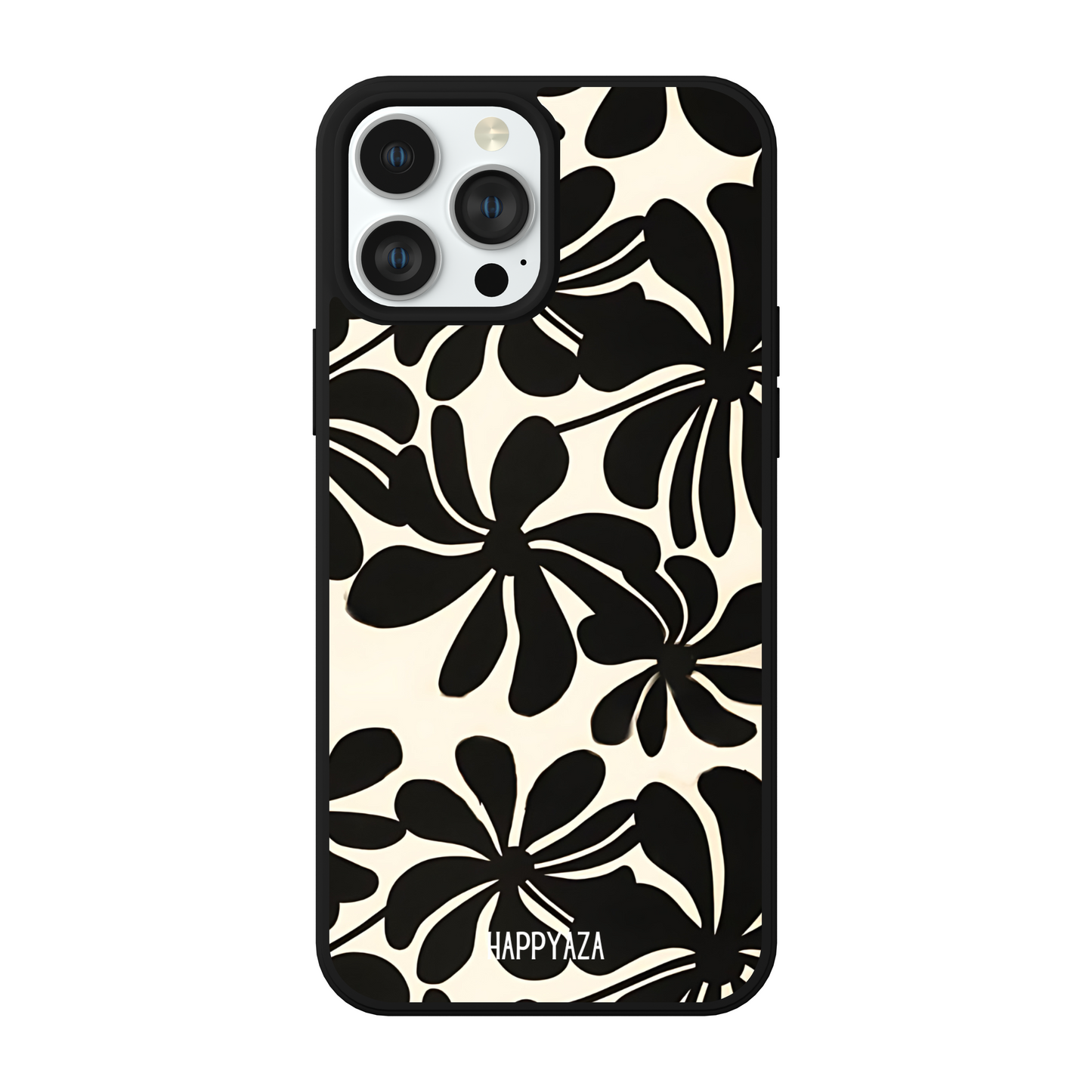 Black Floral Designer Phone Case