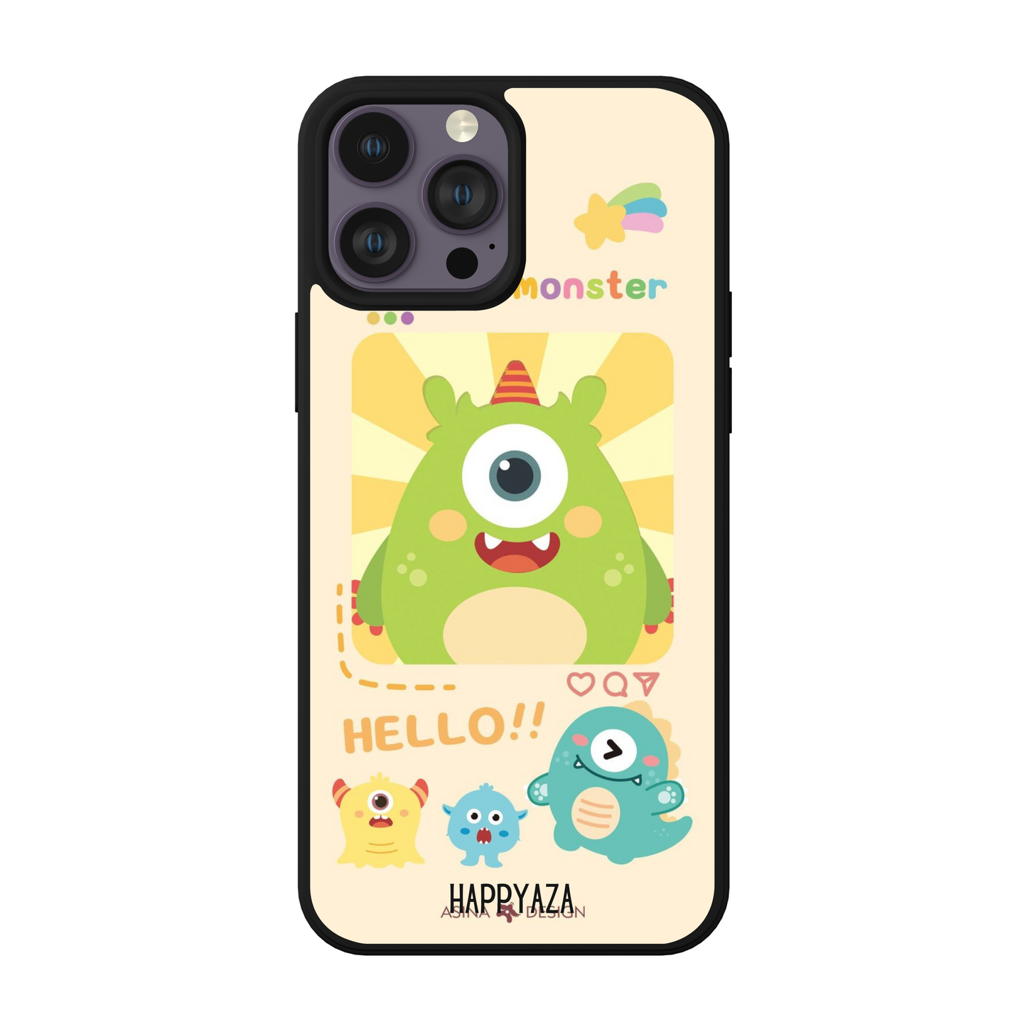 Cute Monster Solid Phone Case