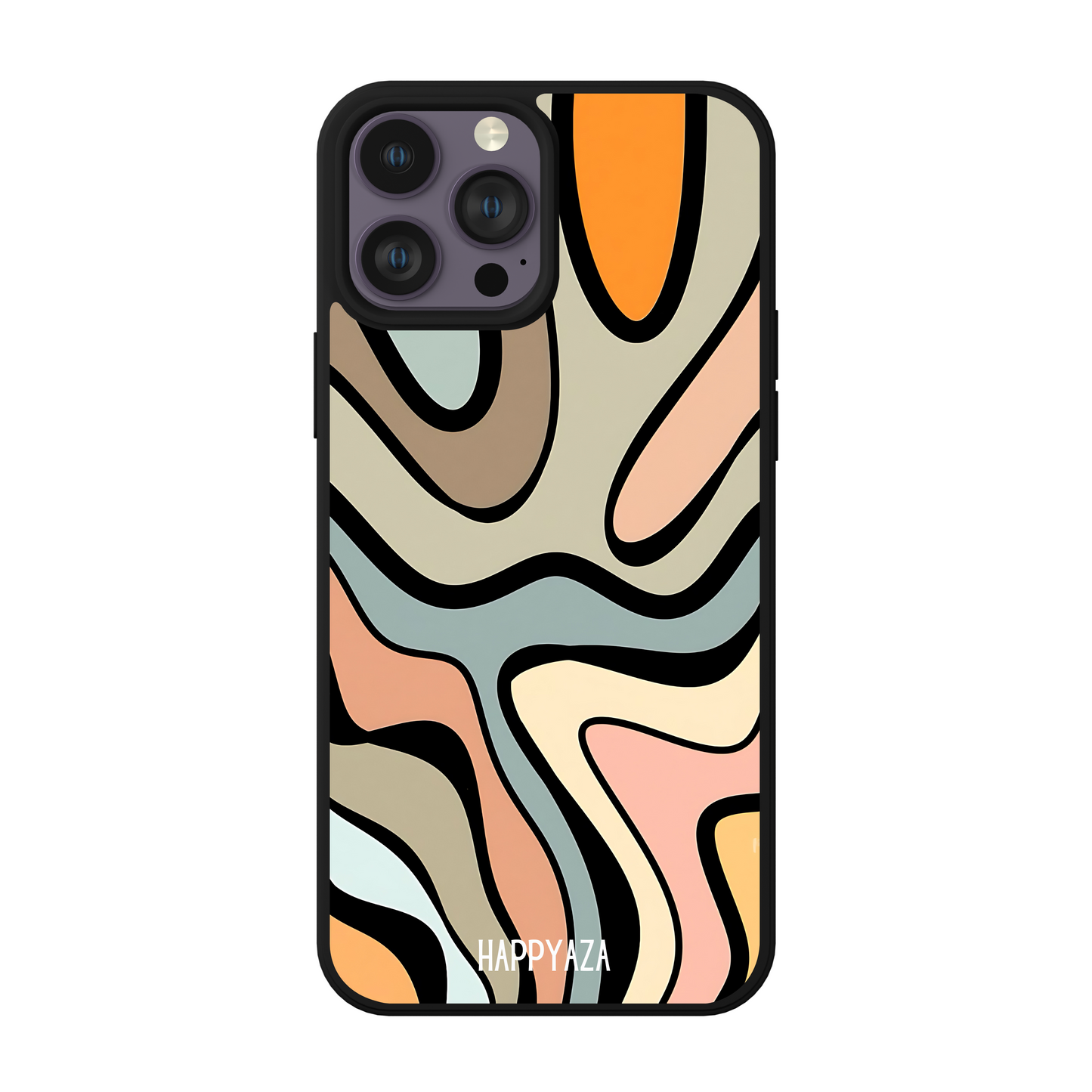 Abstract Grunge Waves Pattern Designer Phone Case