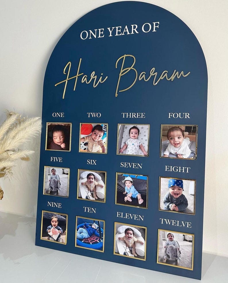 Baby’s 1st Birthday Photo Board