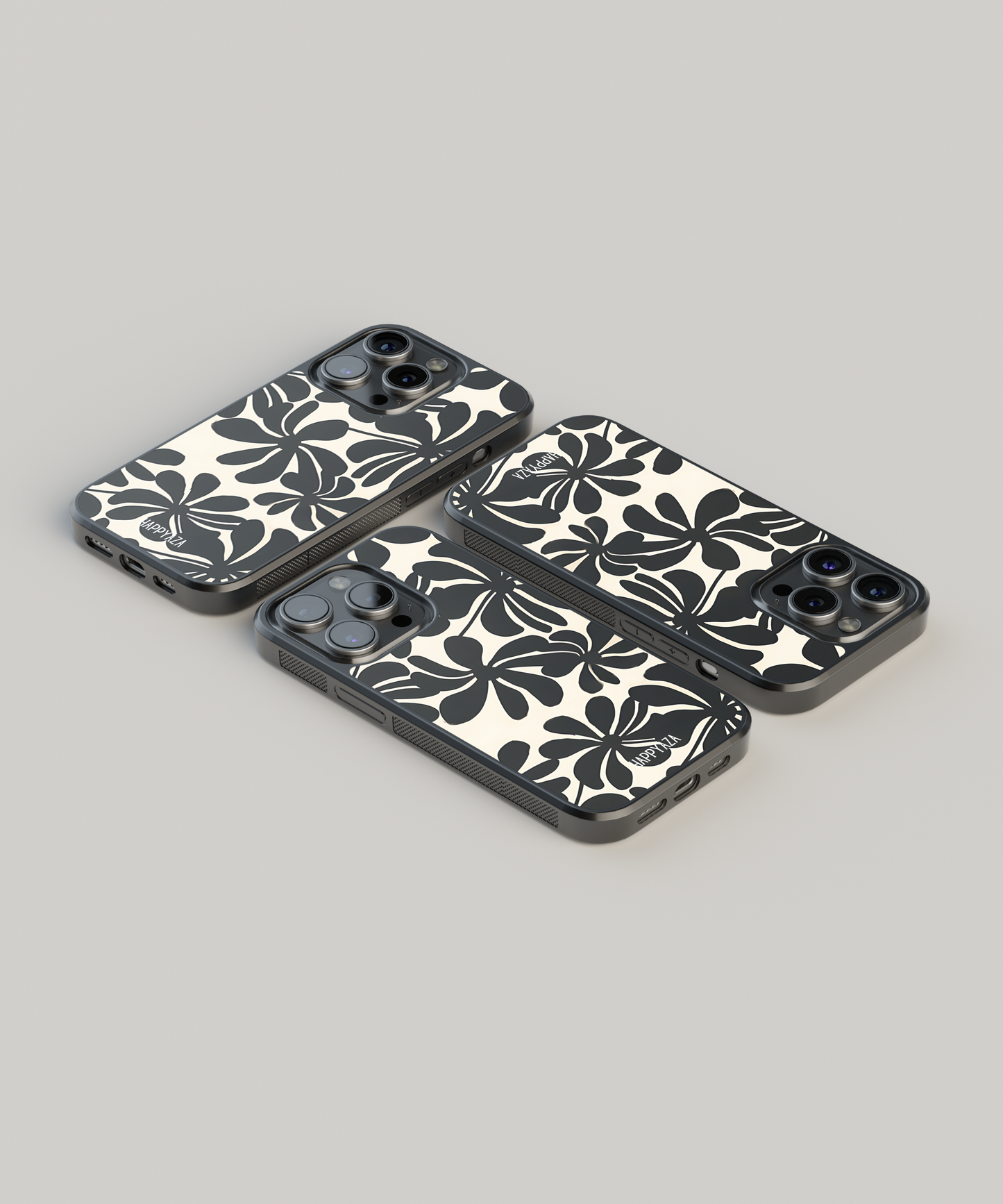 Black Floral Designer Phone Case