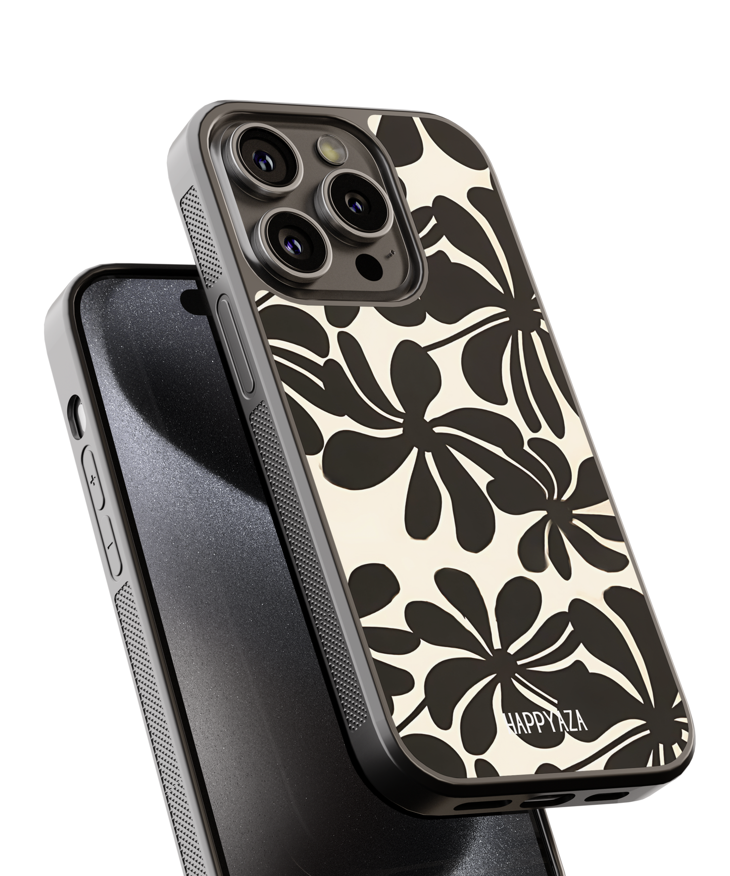 Black Floral Designer Phone Case