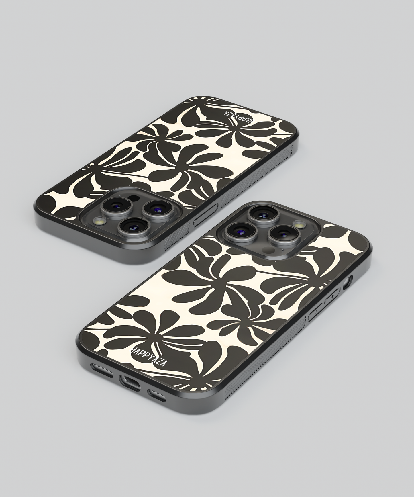 Black Floral Designer Phone Case