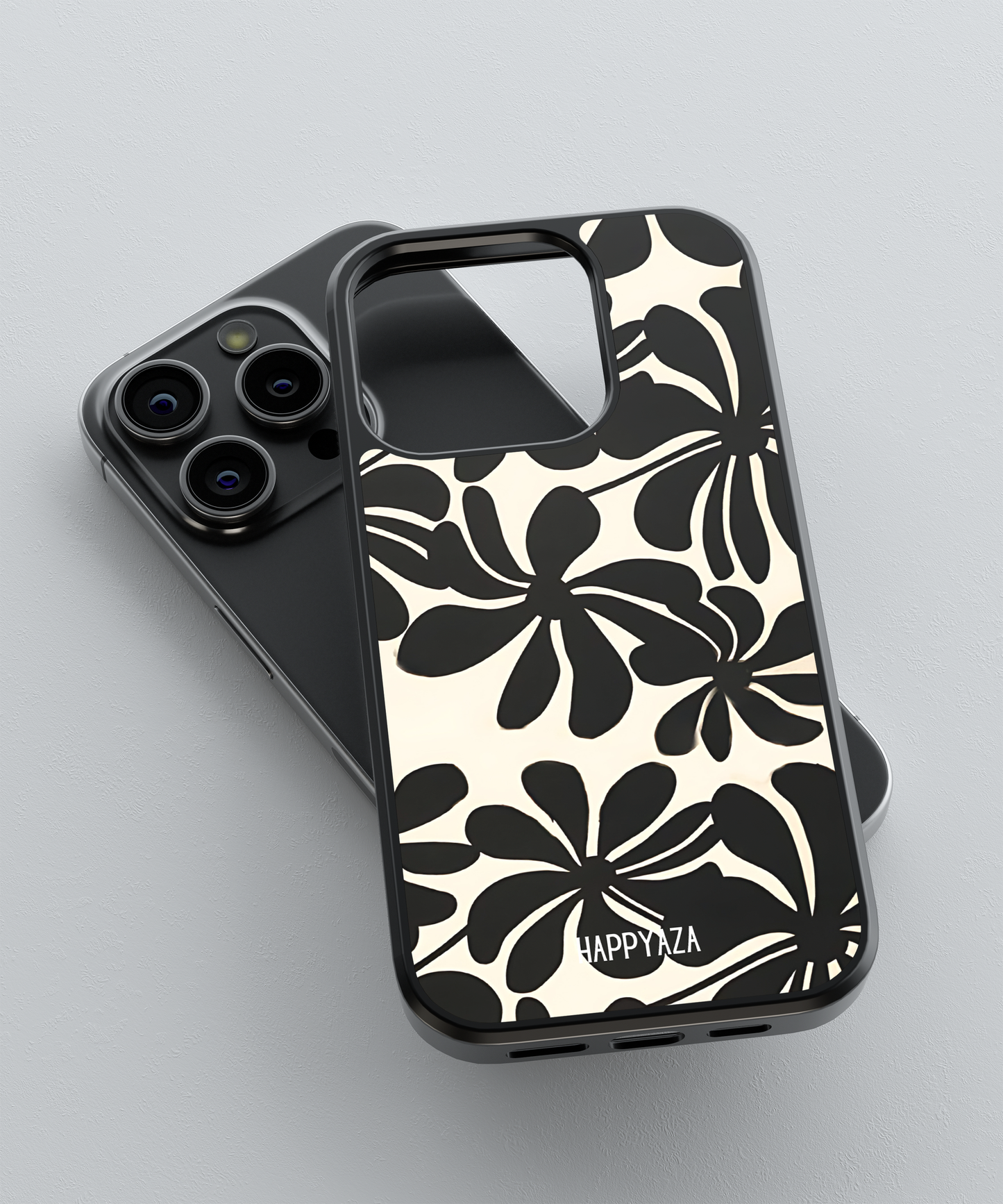 Black Floral Designer Phone Case