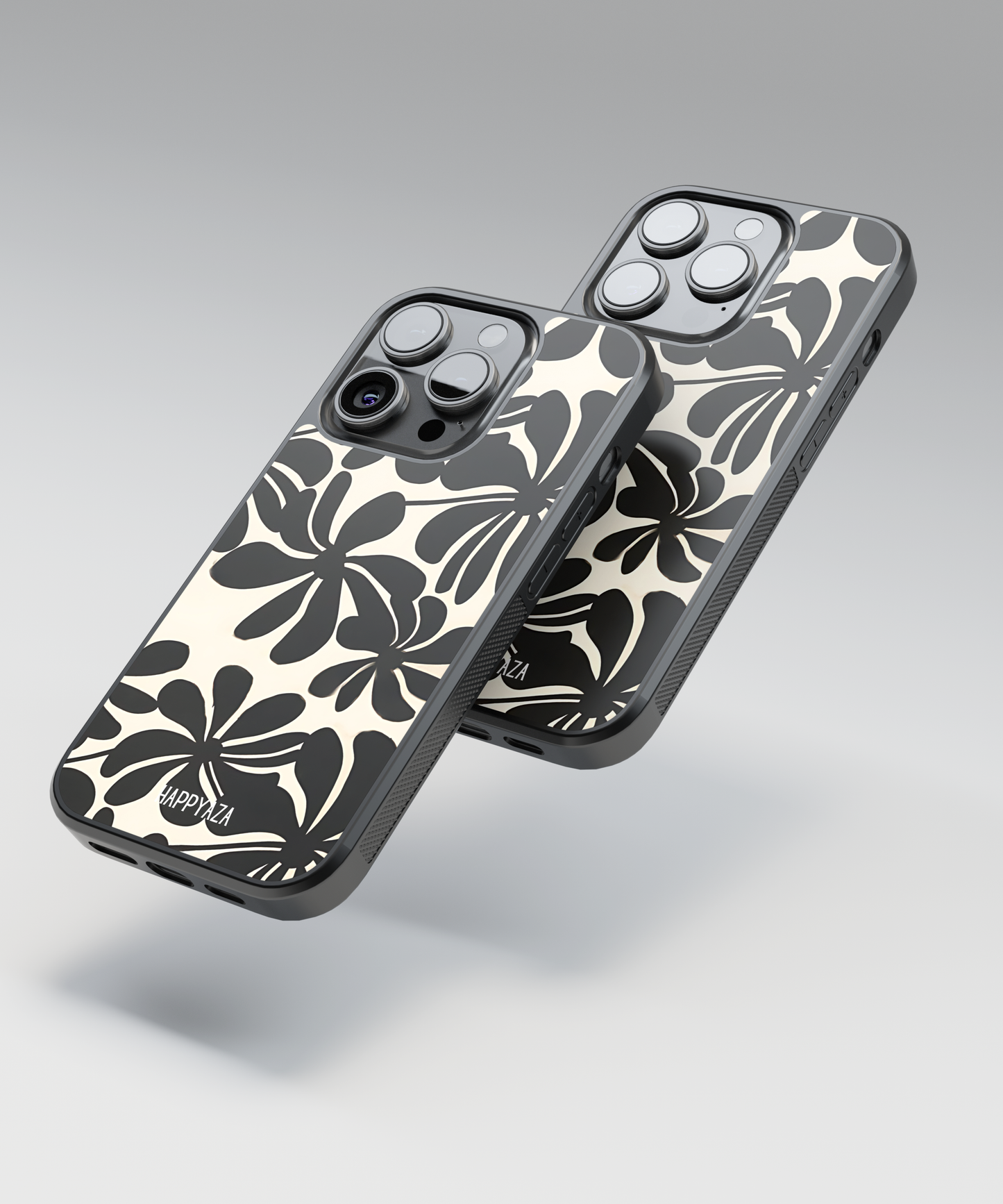 Black Floral Designer Phone Case