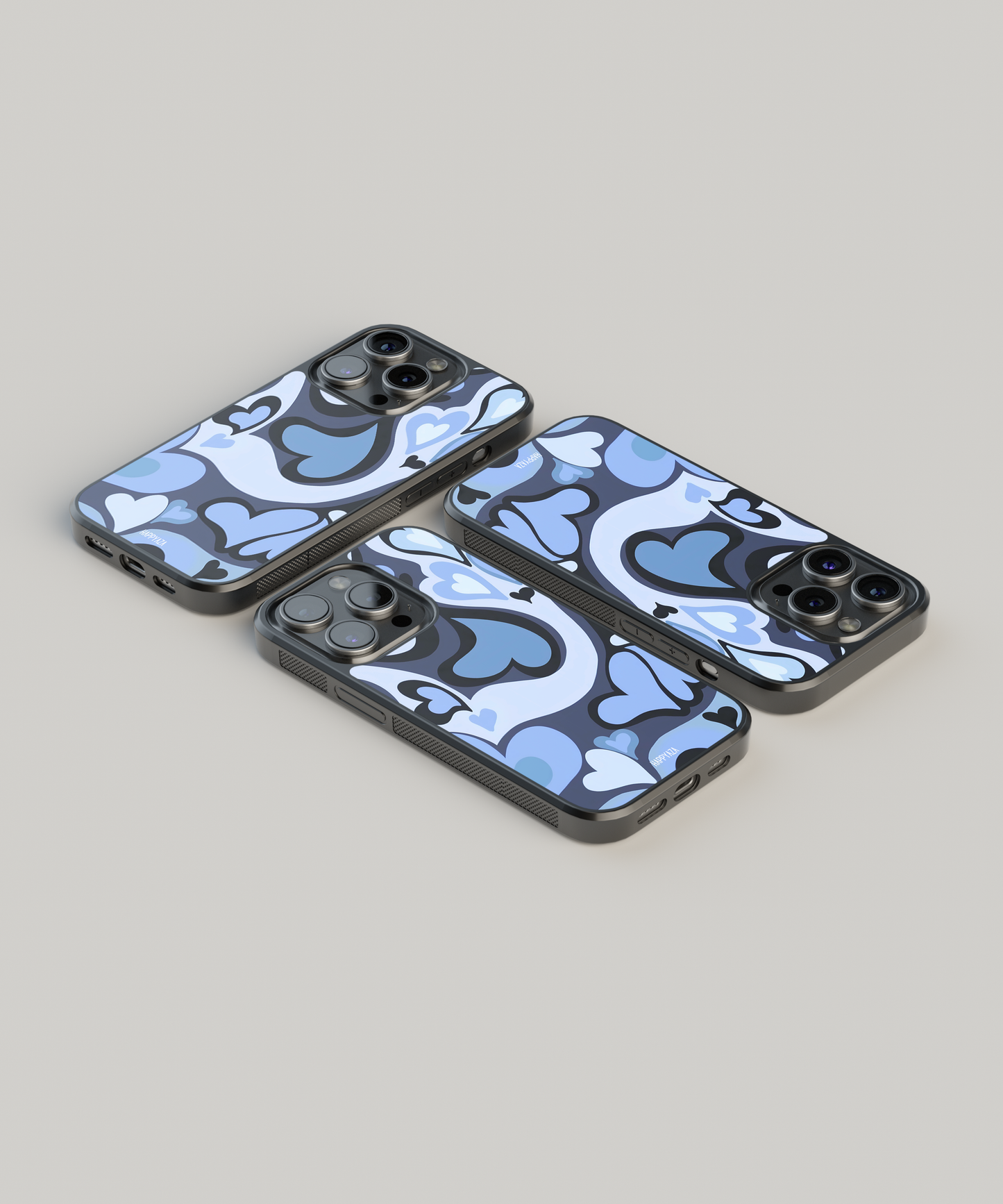 Blue Mini Hearts Designer Phone Case