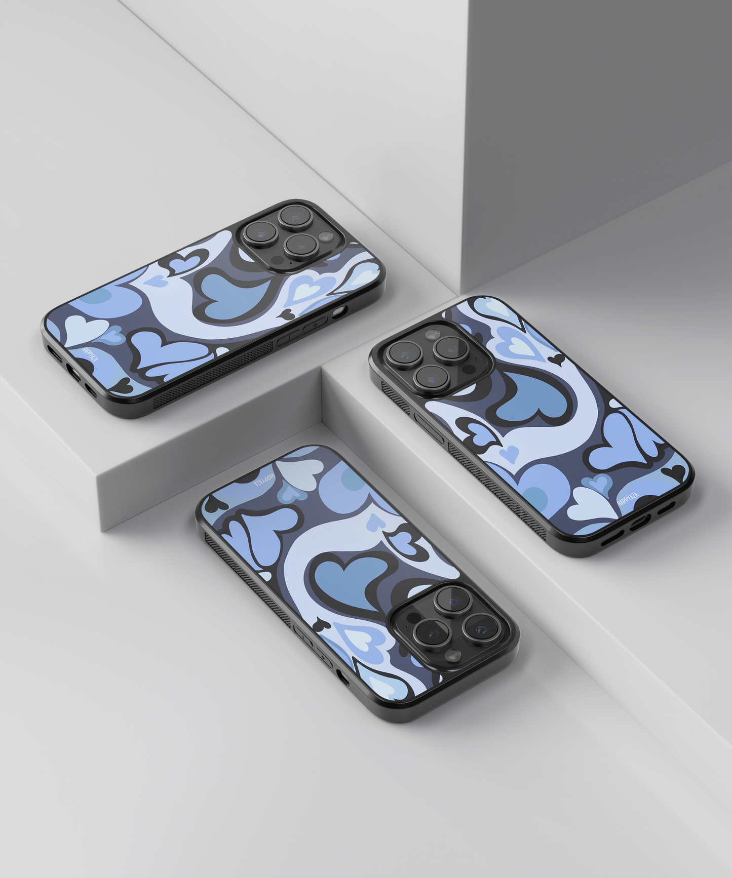 Blue Mini Hearts Designer Phone Case