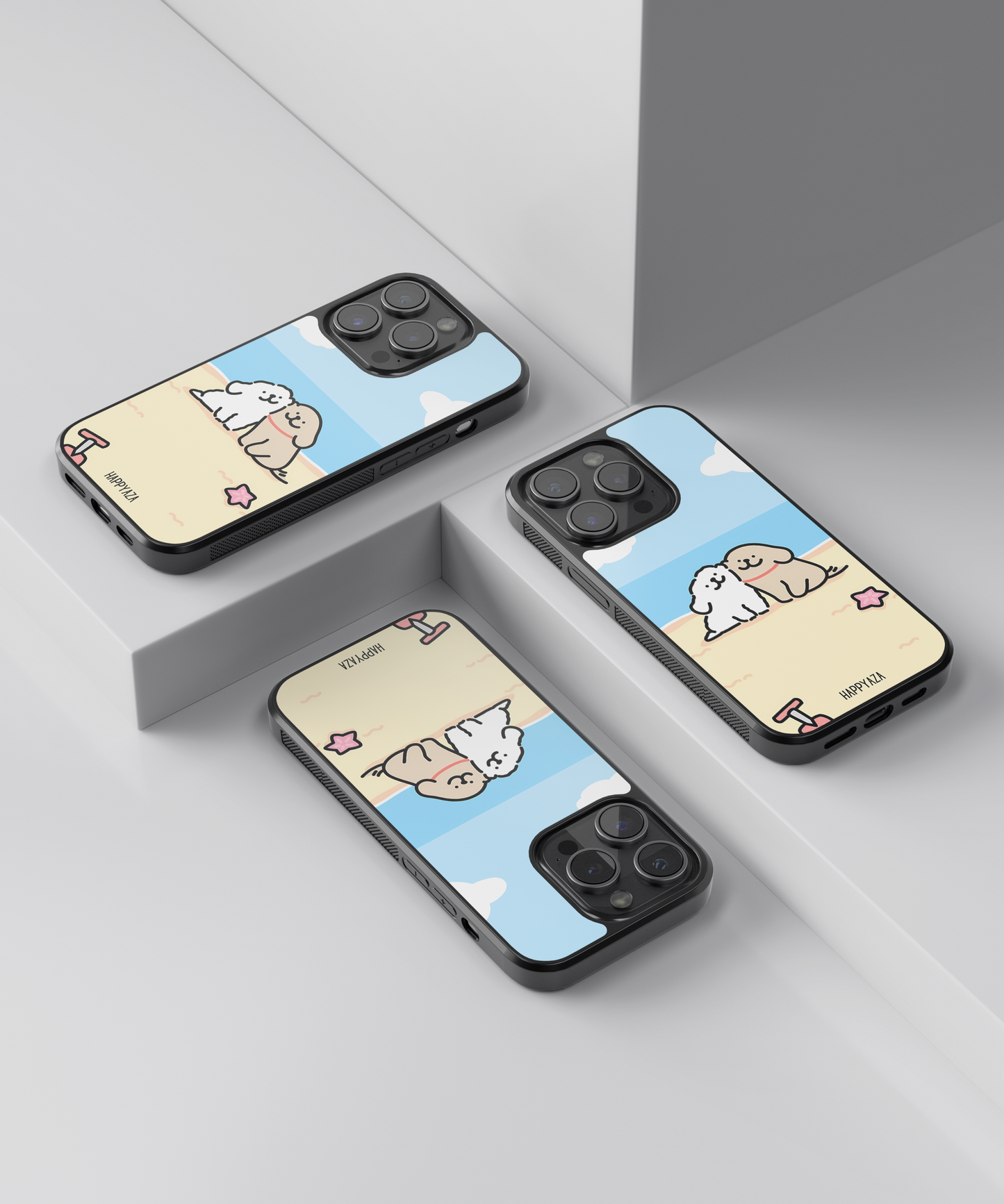 Miss Connie Lovely Puppy Couples Designer Phone Case