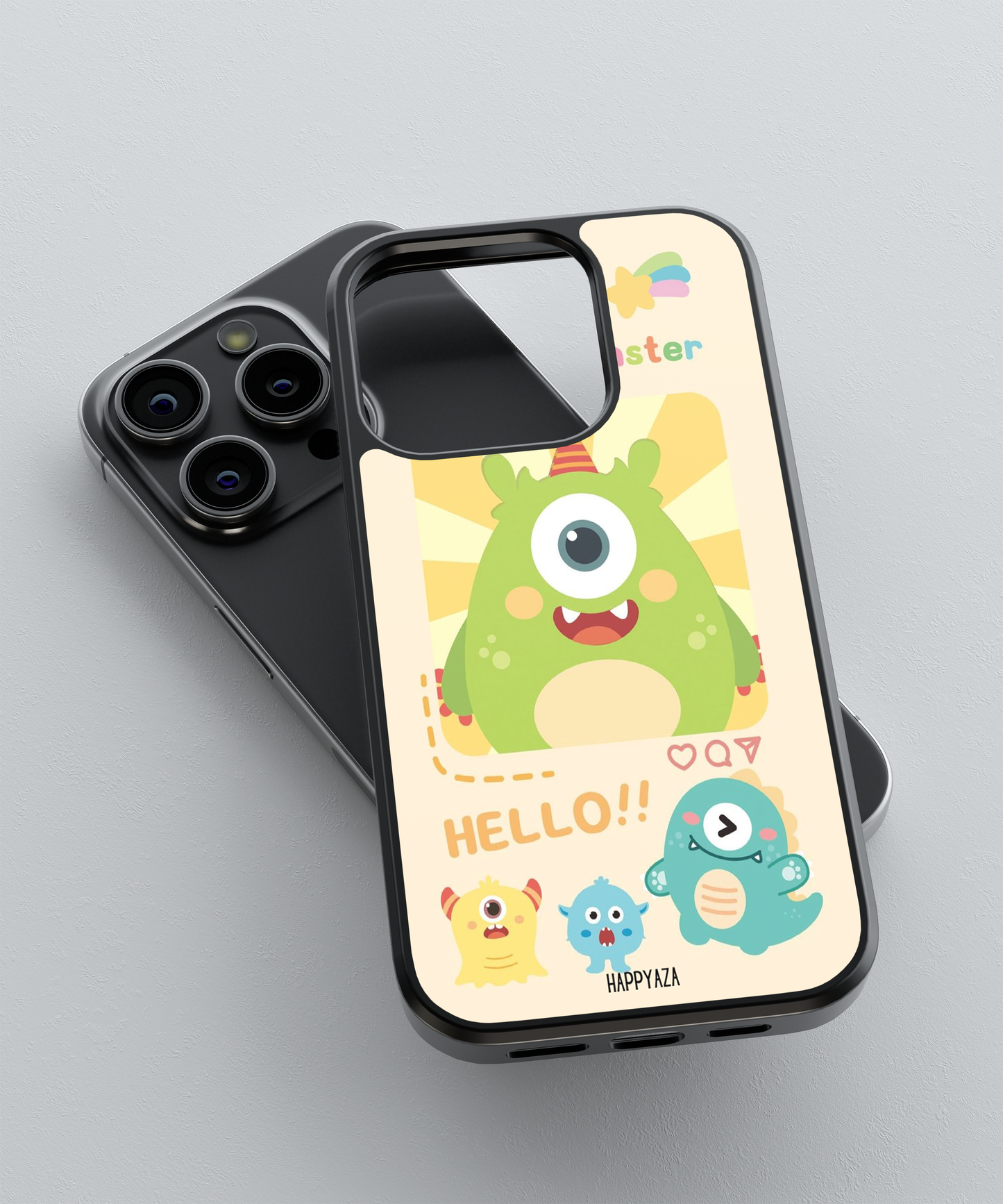 Cute Monster Solid Phone Case