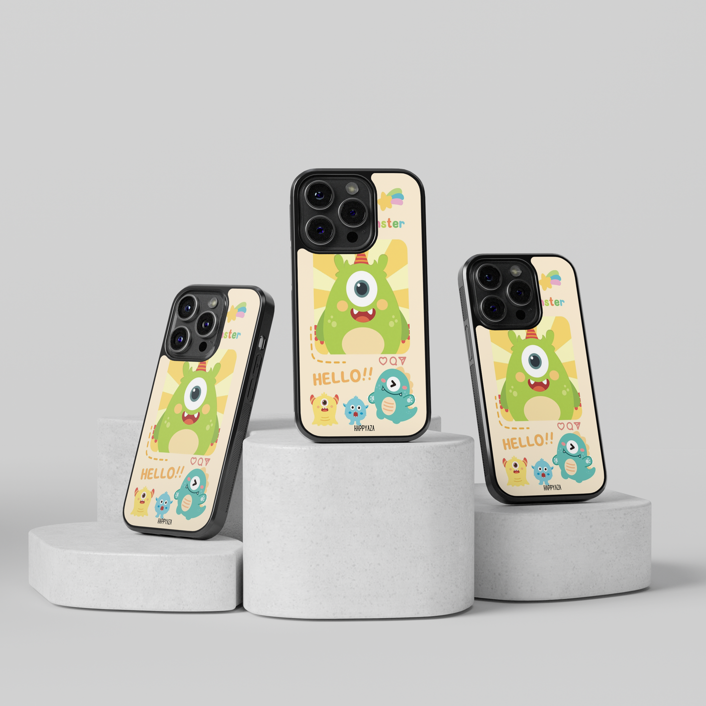 Cute Monster Solid Phone Case