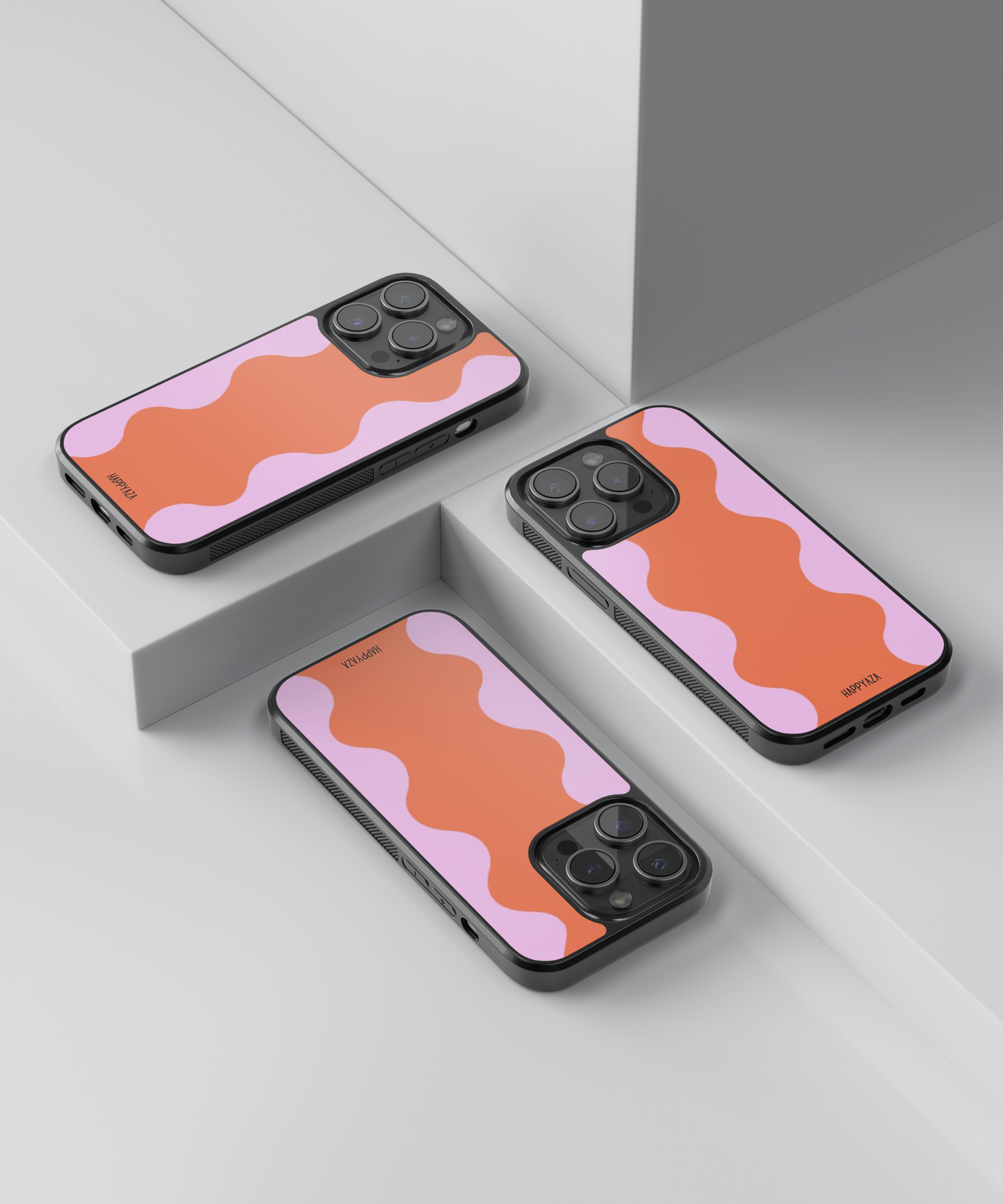 Orange & Pink Retro Abstract Designer Phone Case