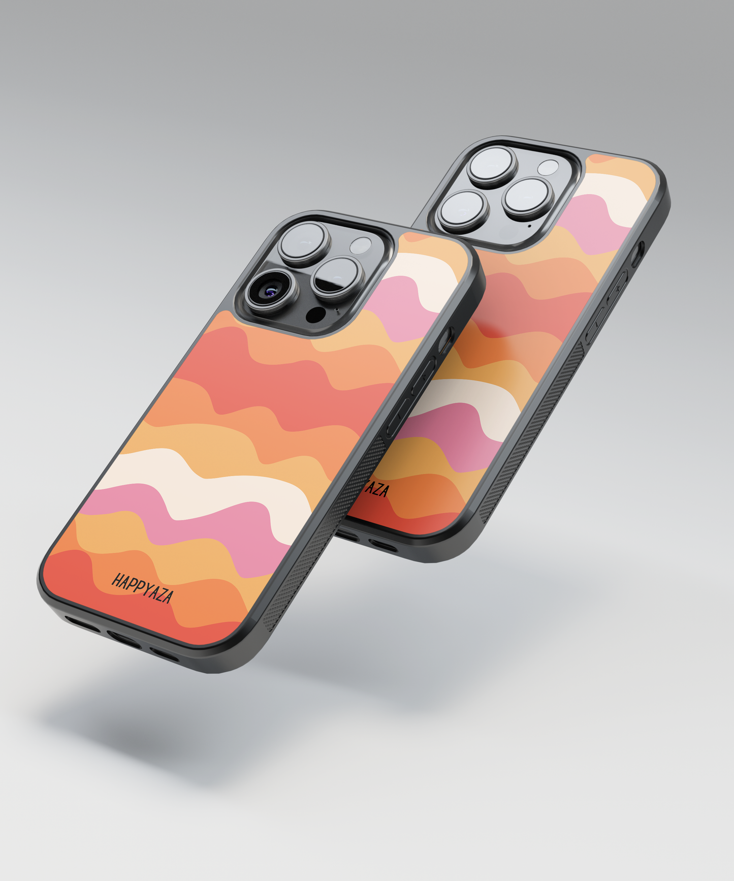 Orange Waves Designer Phone Case