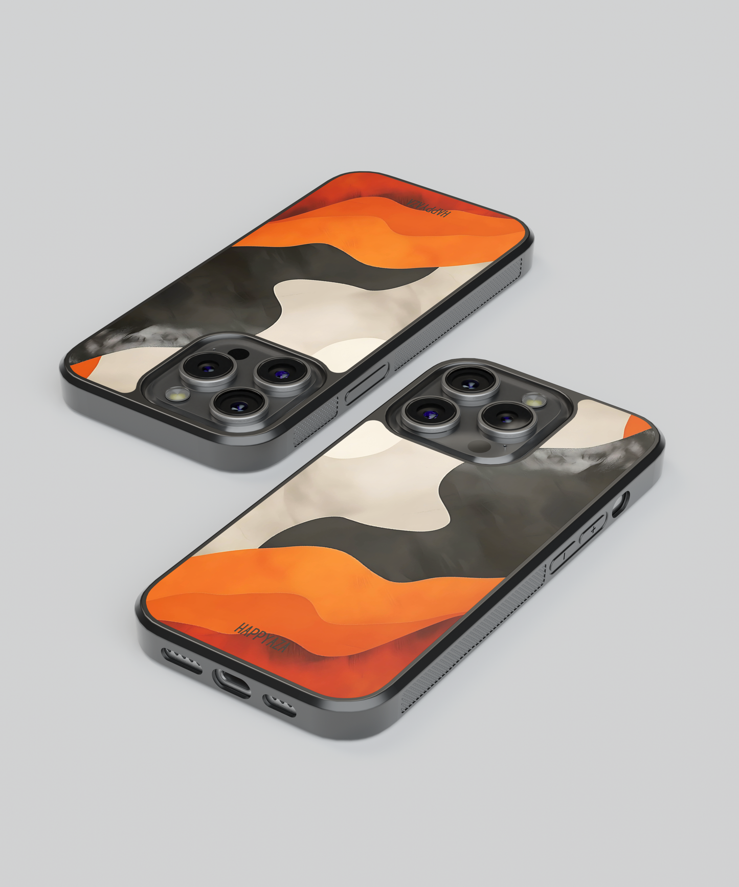 Black Orange Teal Designer Phone Case