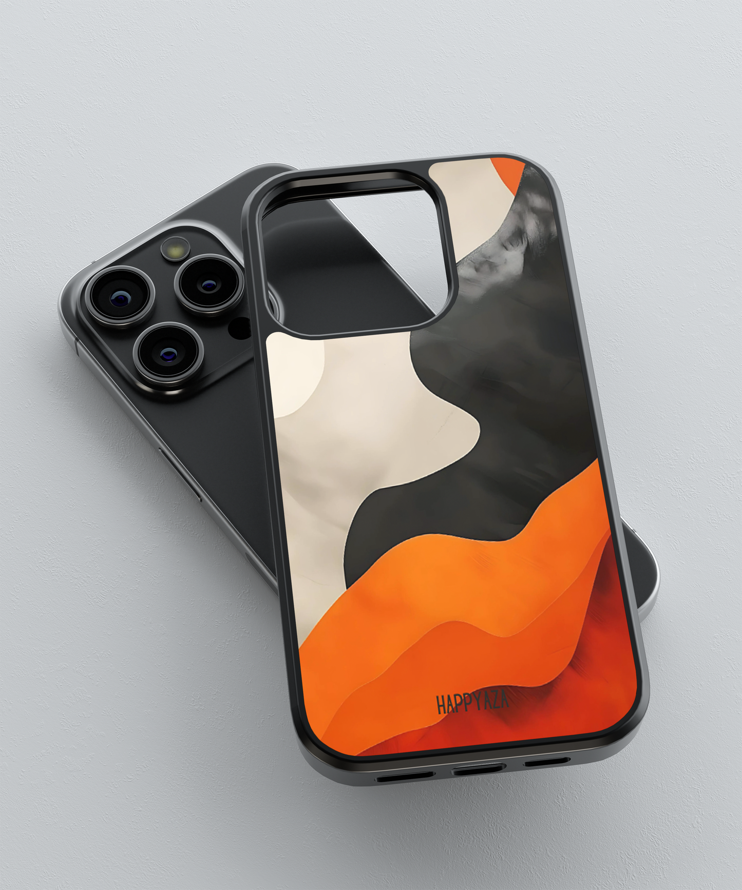 Black Orange Teal Designer Phone Case