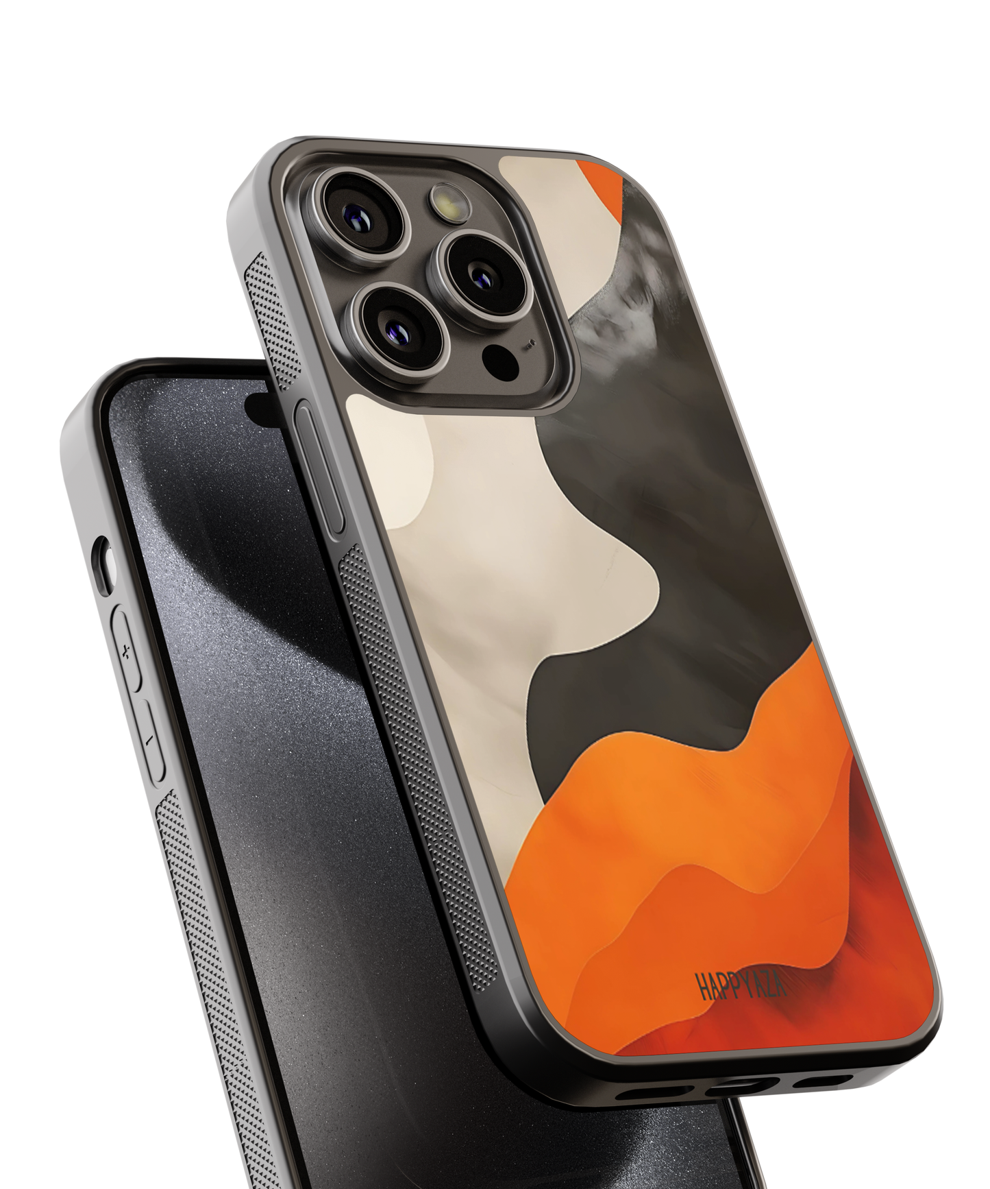 Black Orange Teal Designer Phone Case