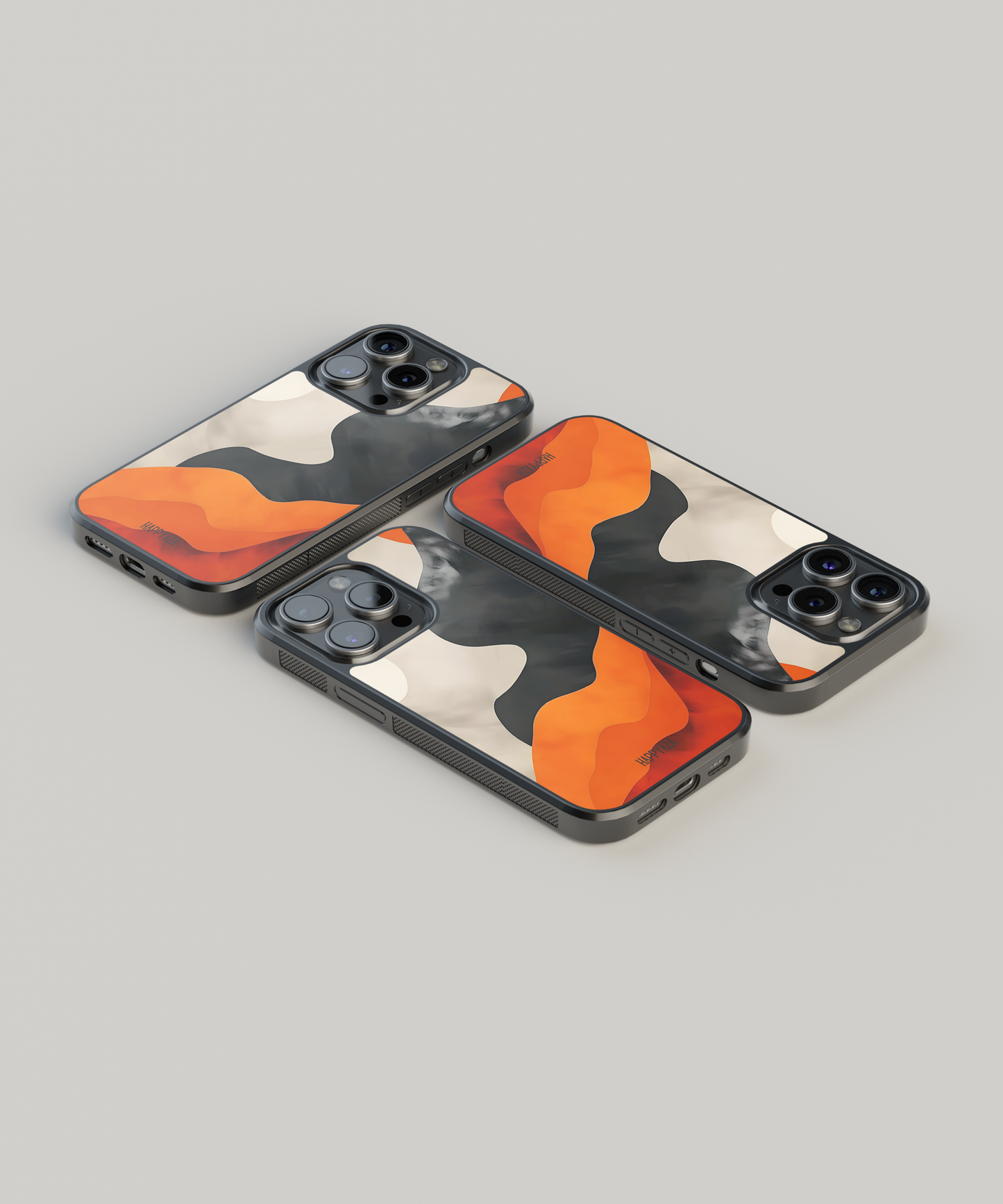 Black Orange Teal Designer Phone Case