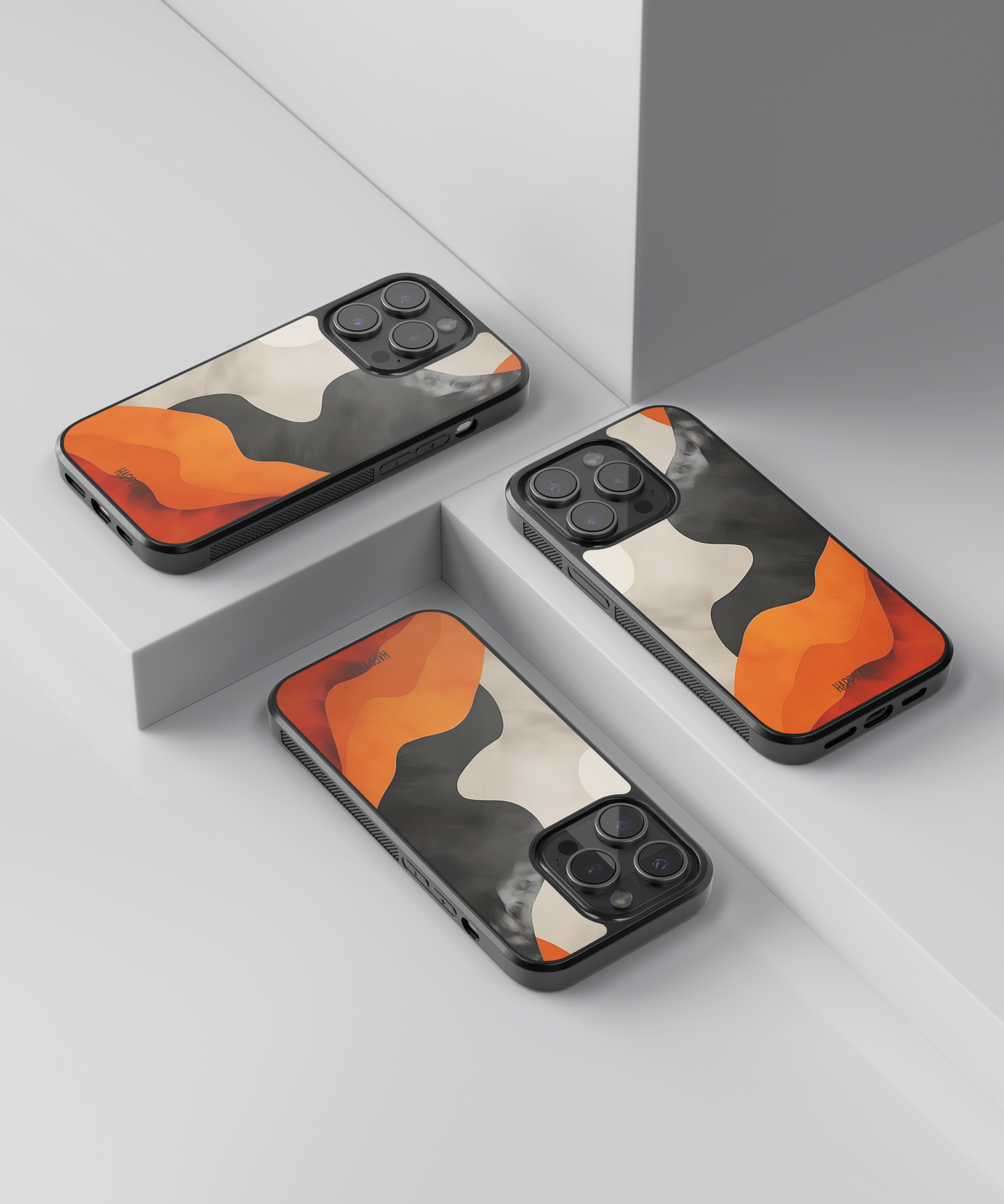 Black Orange Teal Designer Phone Case