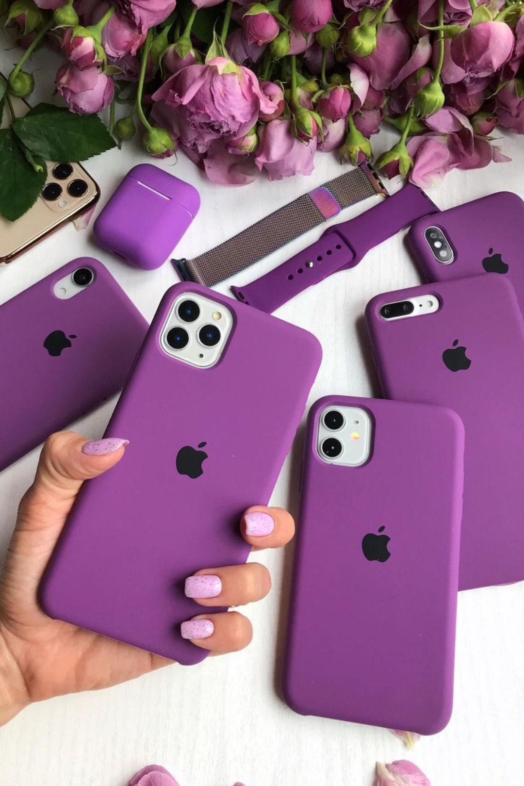 iPhone Original Liquid Silicone Phone Case (Violet)