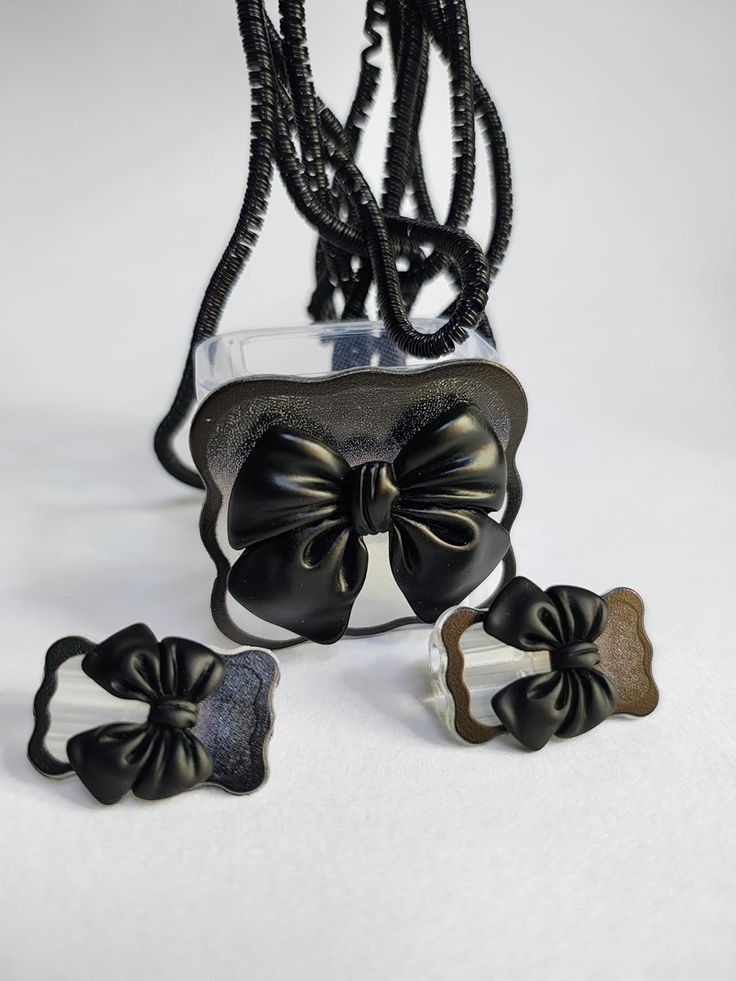 Cute Cartoon Series Fast Charger Protector for iPhone(Black Bow)