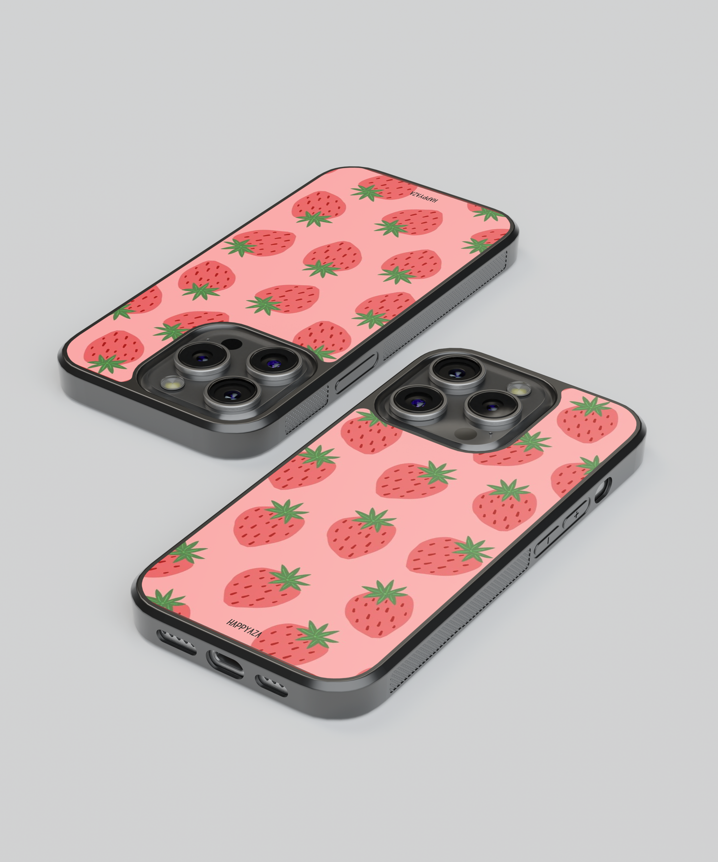 Pink Strawberry Pattern Designer Phone Case
