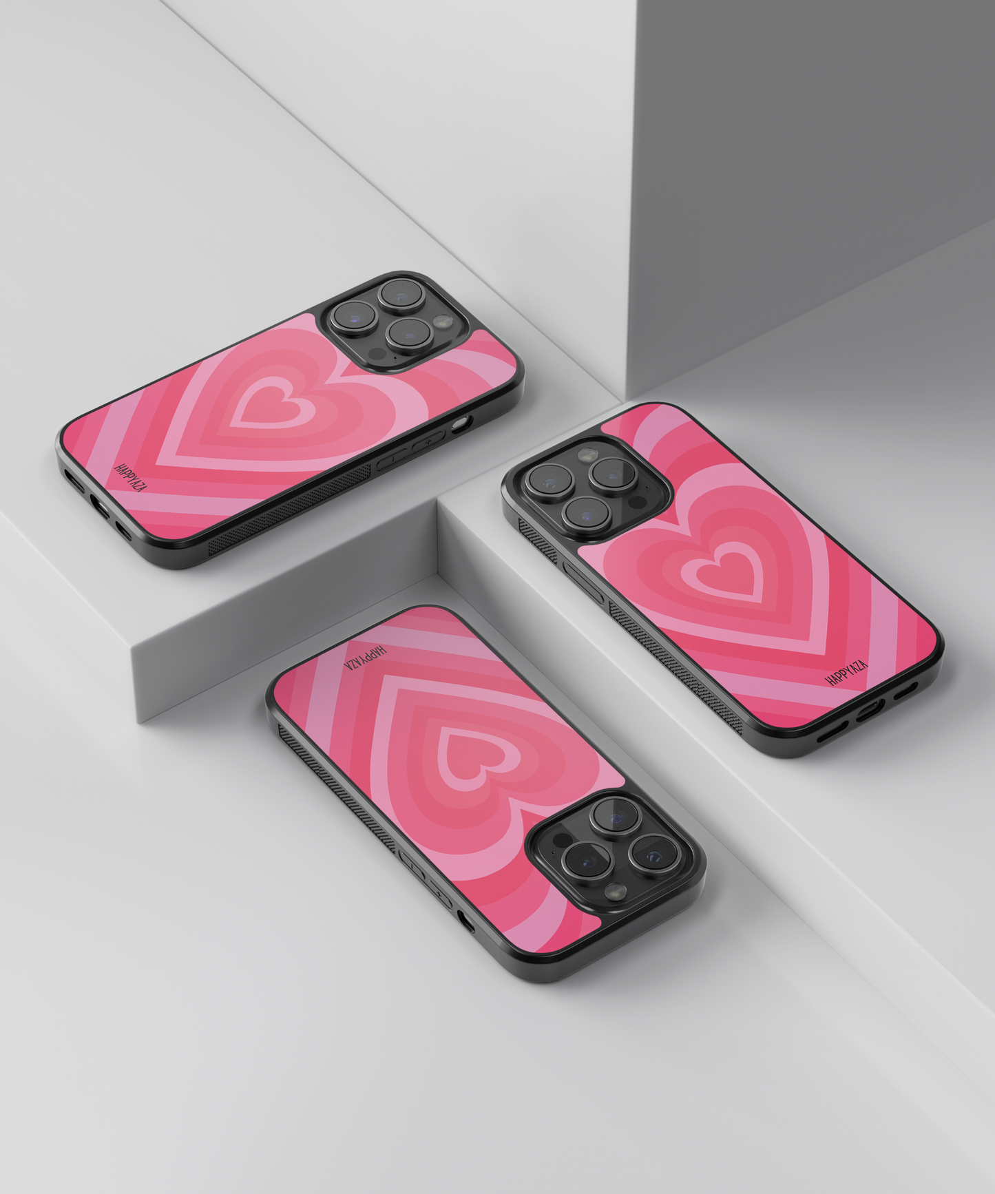 Y2K Pink Heart Designer Phone Case