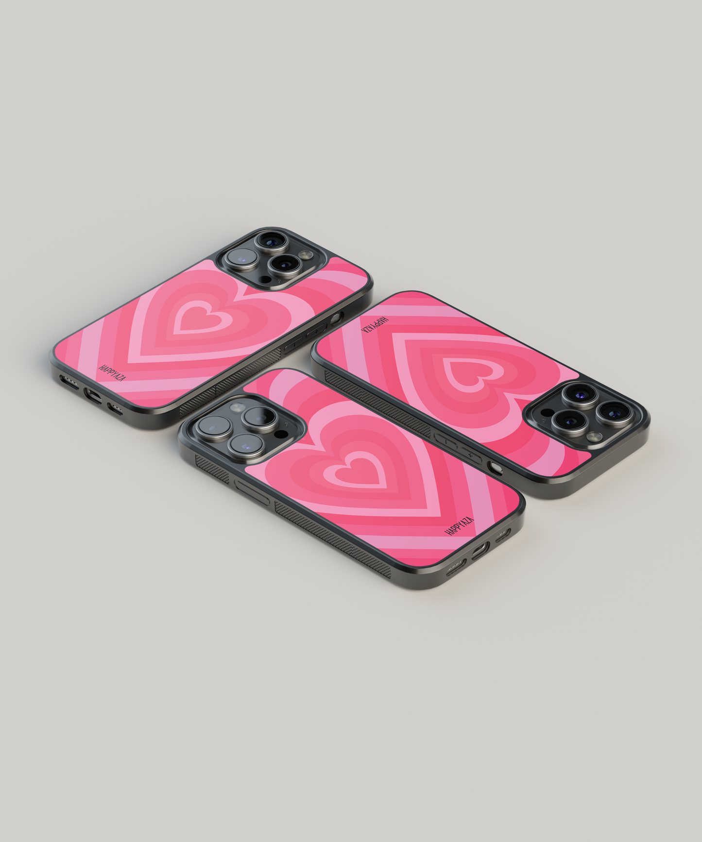 Y2K Pink Heart Designer Phone Case