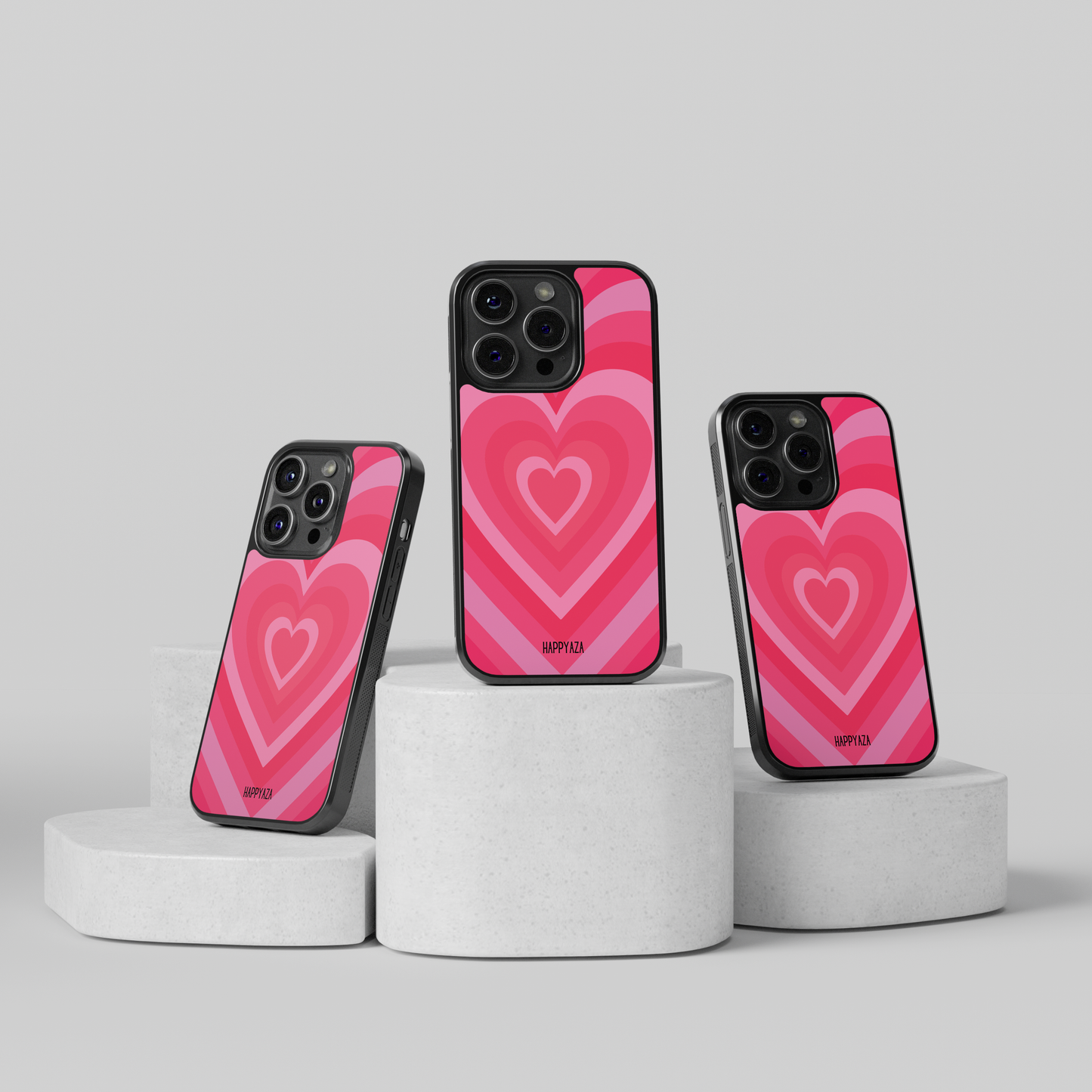 Y2K Pink Heart Designer Phone Case