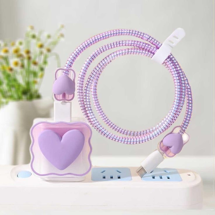 Cute Cartoon Series Fast Charger Protector for iPhone (Lavender)
