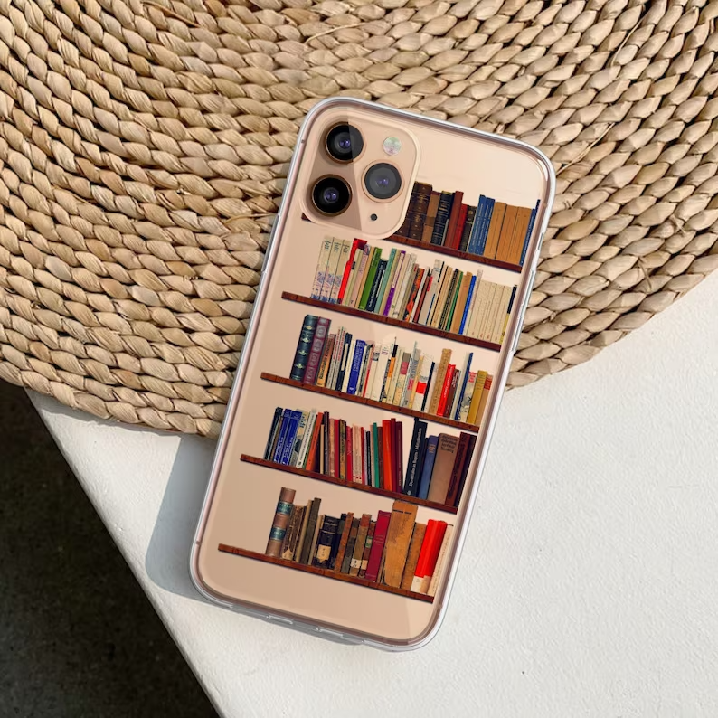 Book Shelf Printed Silicone Phone Case