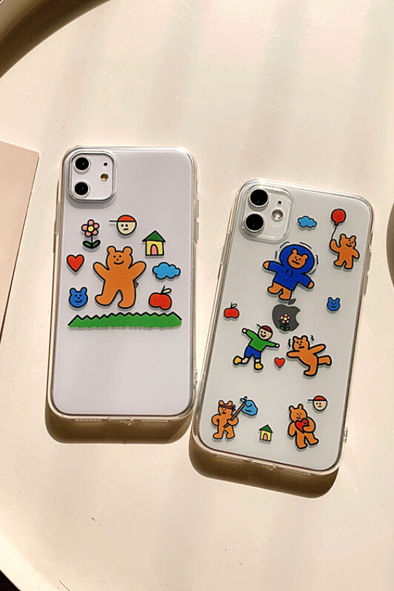 Funny Cartoon Printed Silicone Phone Case