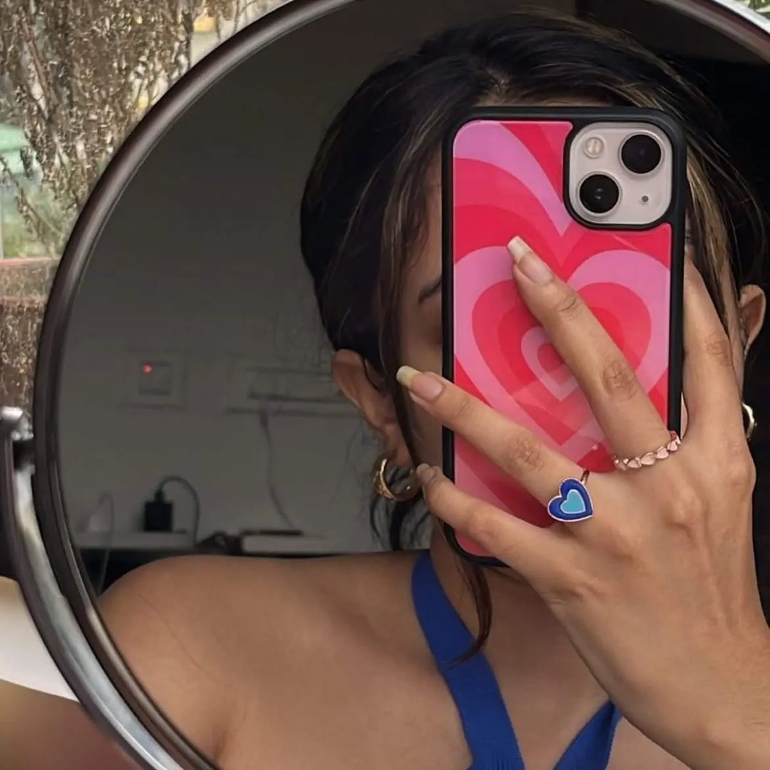 Y2K Pink Heart Designer Phone Case