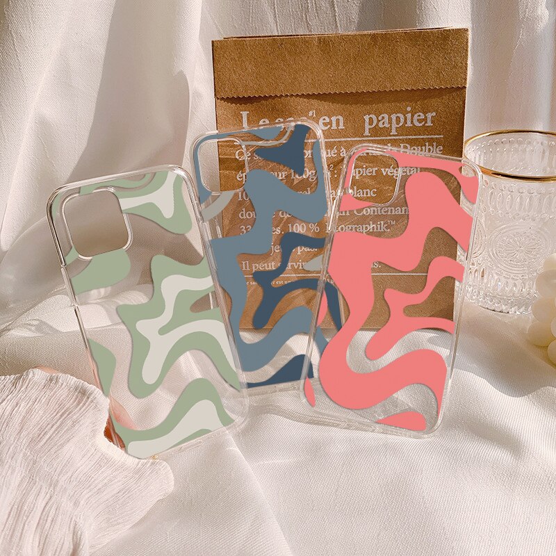 Abstract Swirl Pattern Soft Silicone Phone Case