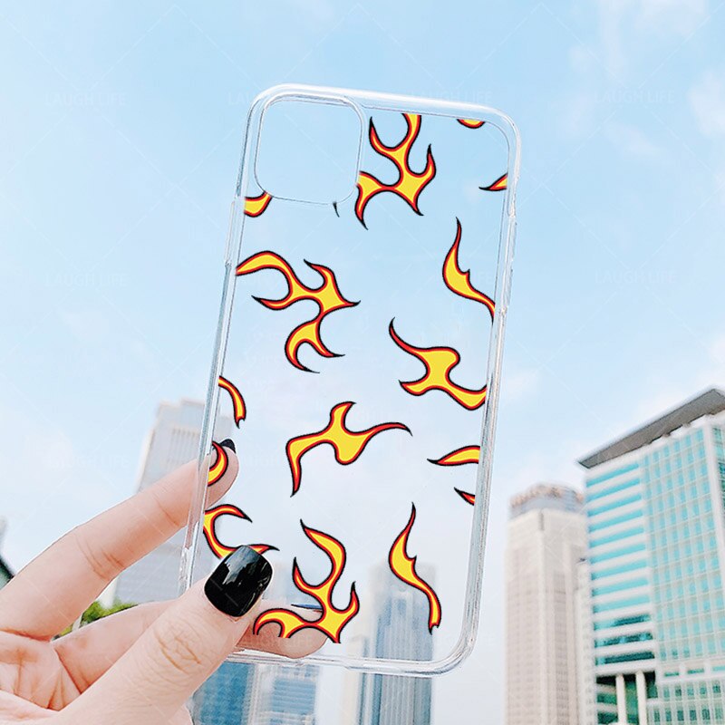 Fire Flame Printed Silicone Phone Case