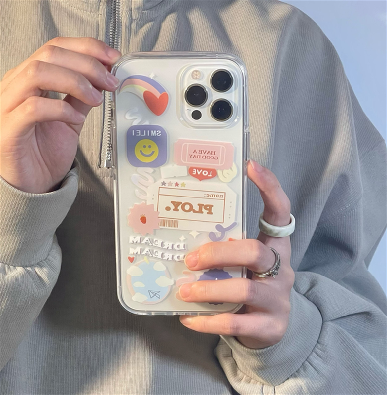 Rainbow Love Label Soft Silicone Phone Case