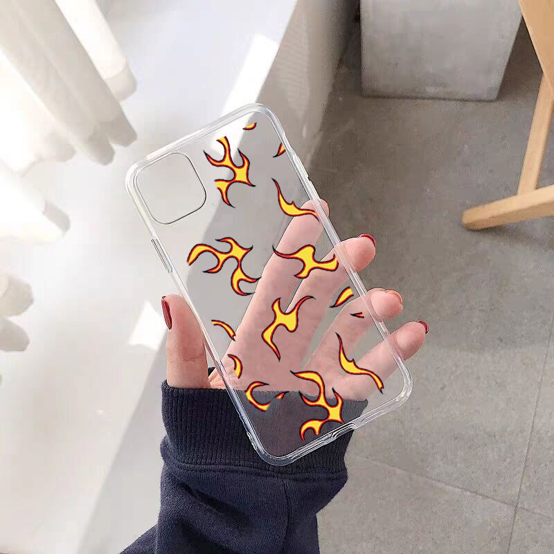 Fire Flame Printed Silicone Phone Case