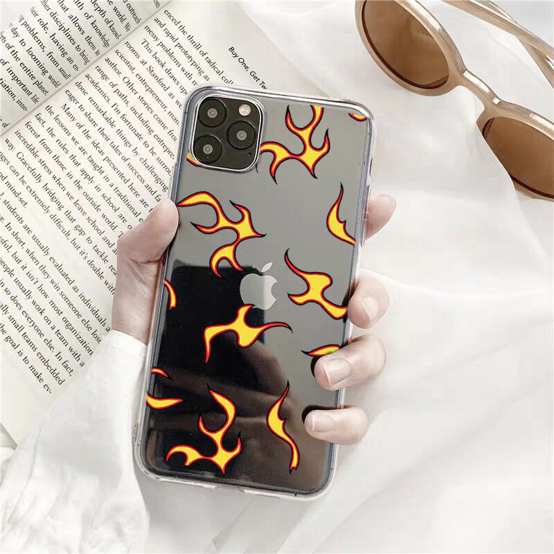 Fire Flame Printed Silicone Phone Case