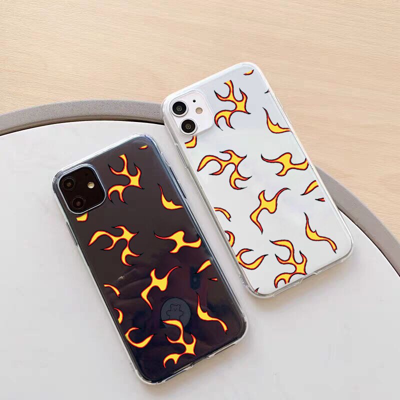 Fire Flame Printed Silicone Phone Case